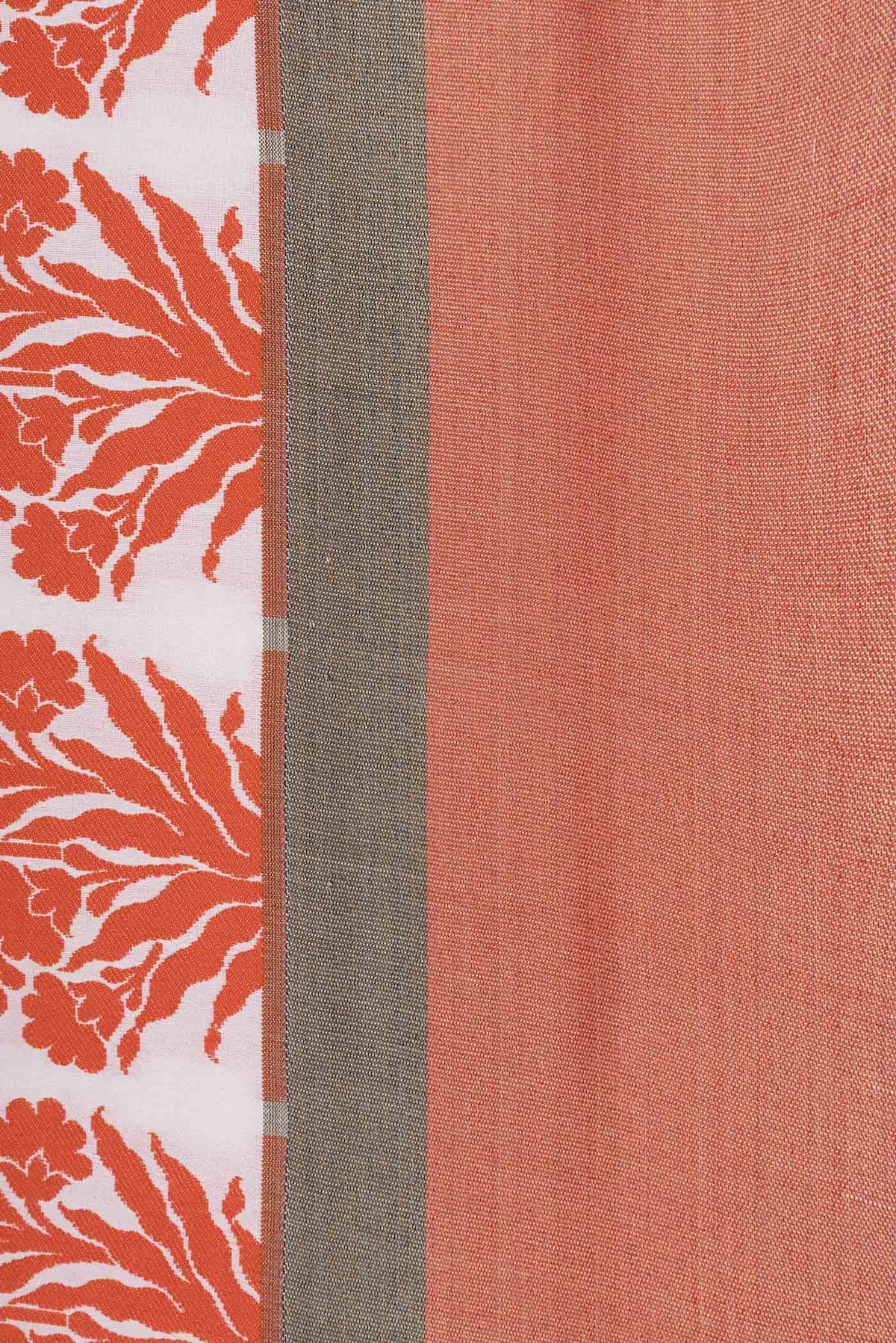 Border image of Off White Dual Tone Banarasi Silk Saree with Zari Brocade on the body and Zari Border