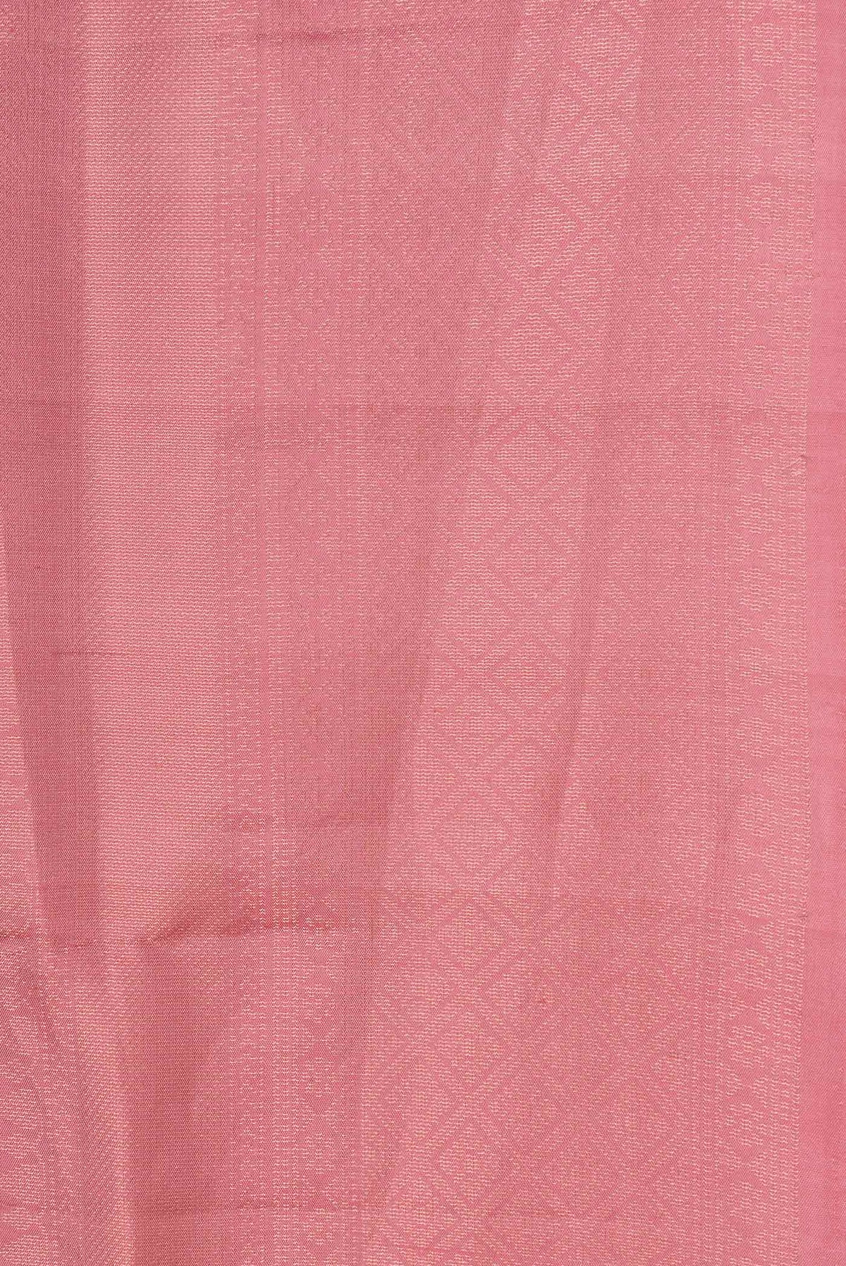 Border image of Pink Dual Tone Soft Silk Saree with Zari Brocade on the body and Zari Border. 
