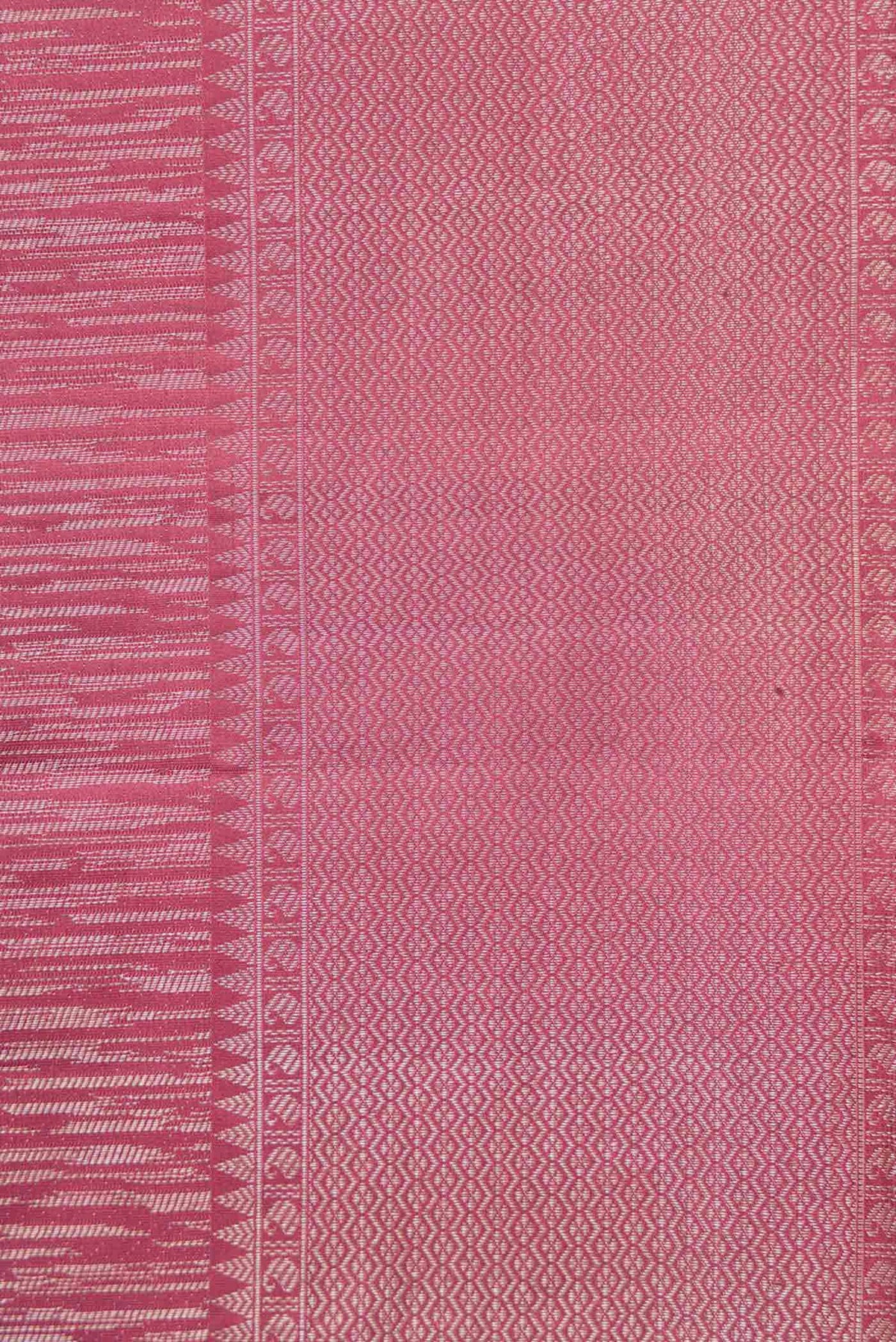 Border image of Dark Mauve Dual Tone Kanchipuram Silk Saree with Zari Brocade on the body and Zari Border
