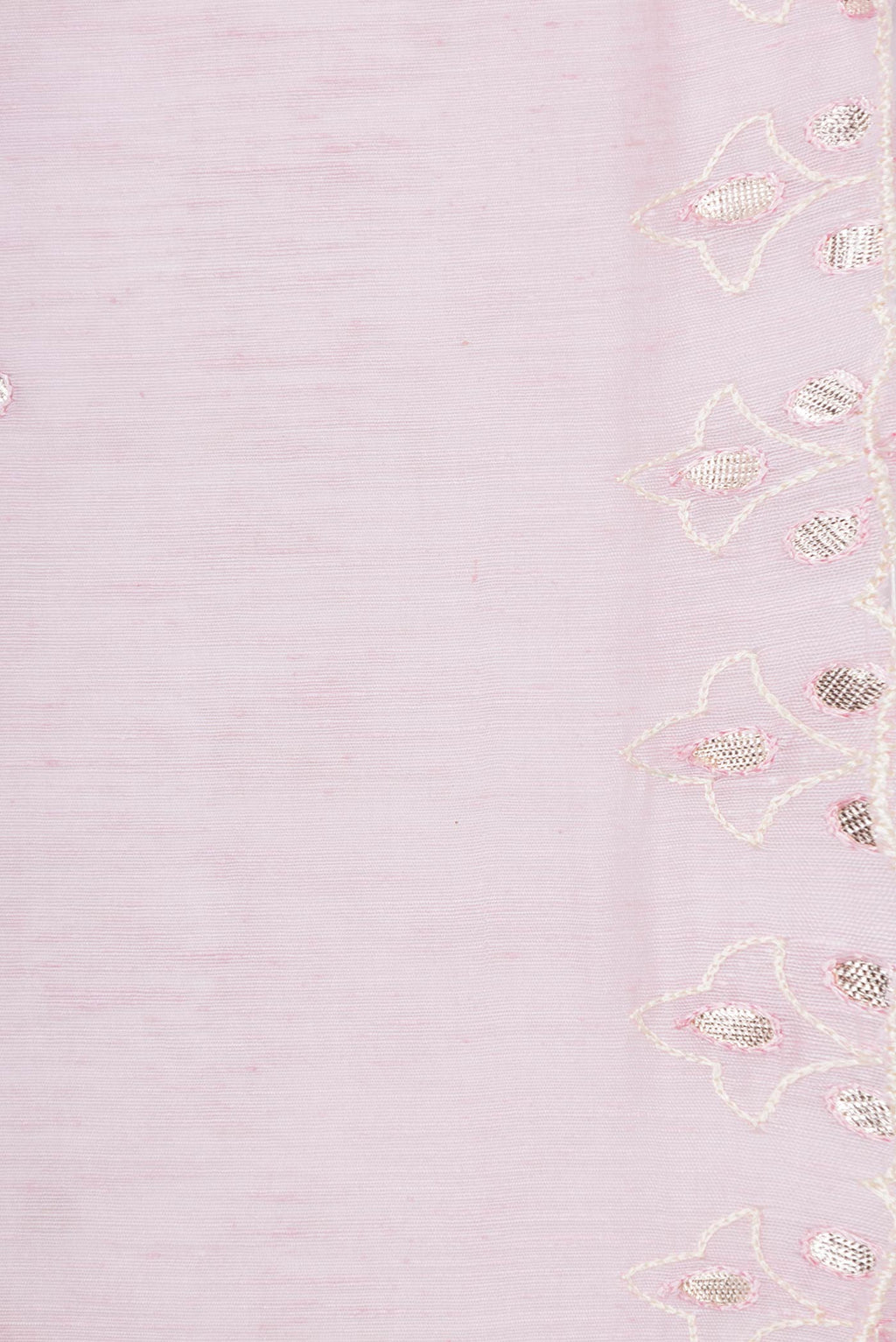 Border image of Pink Dual Tone Linen Saree with Embroidery on the body and Embroidery Border
