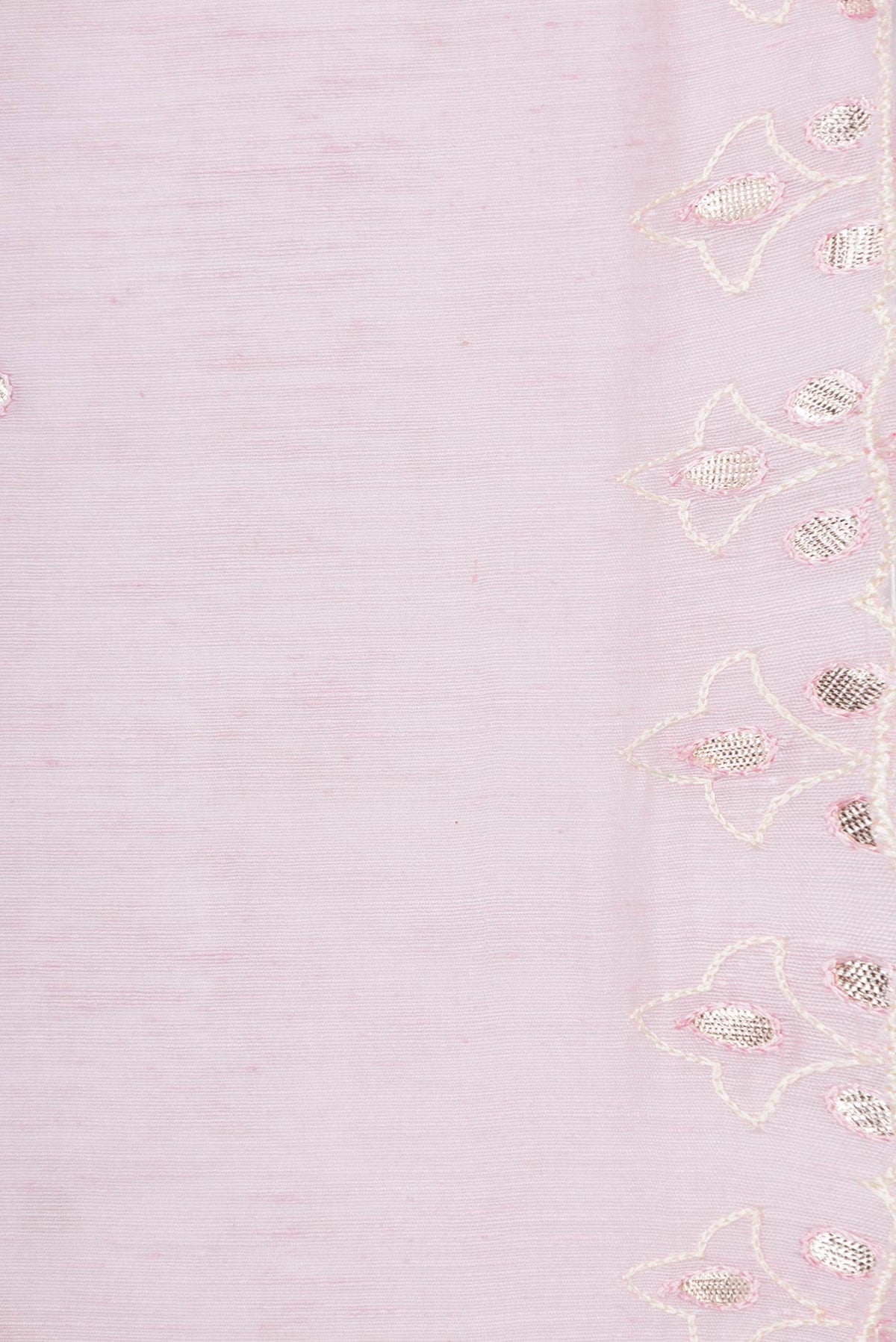 Border image of Pink Dual Tone Linen Saree with Embroidery on the body and Embroidery Border