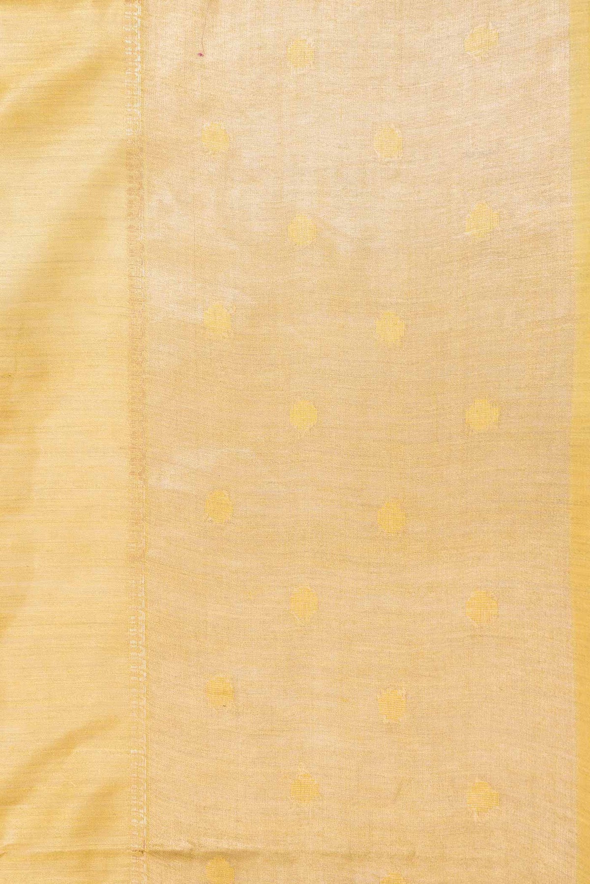 Border image of Mustard Dual Tone Tussar Saree with Zari Butta on the body and Zari Border