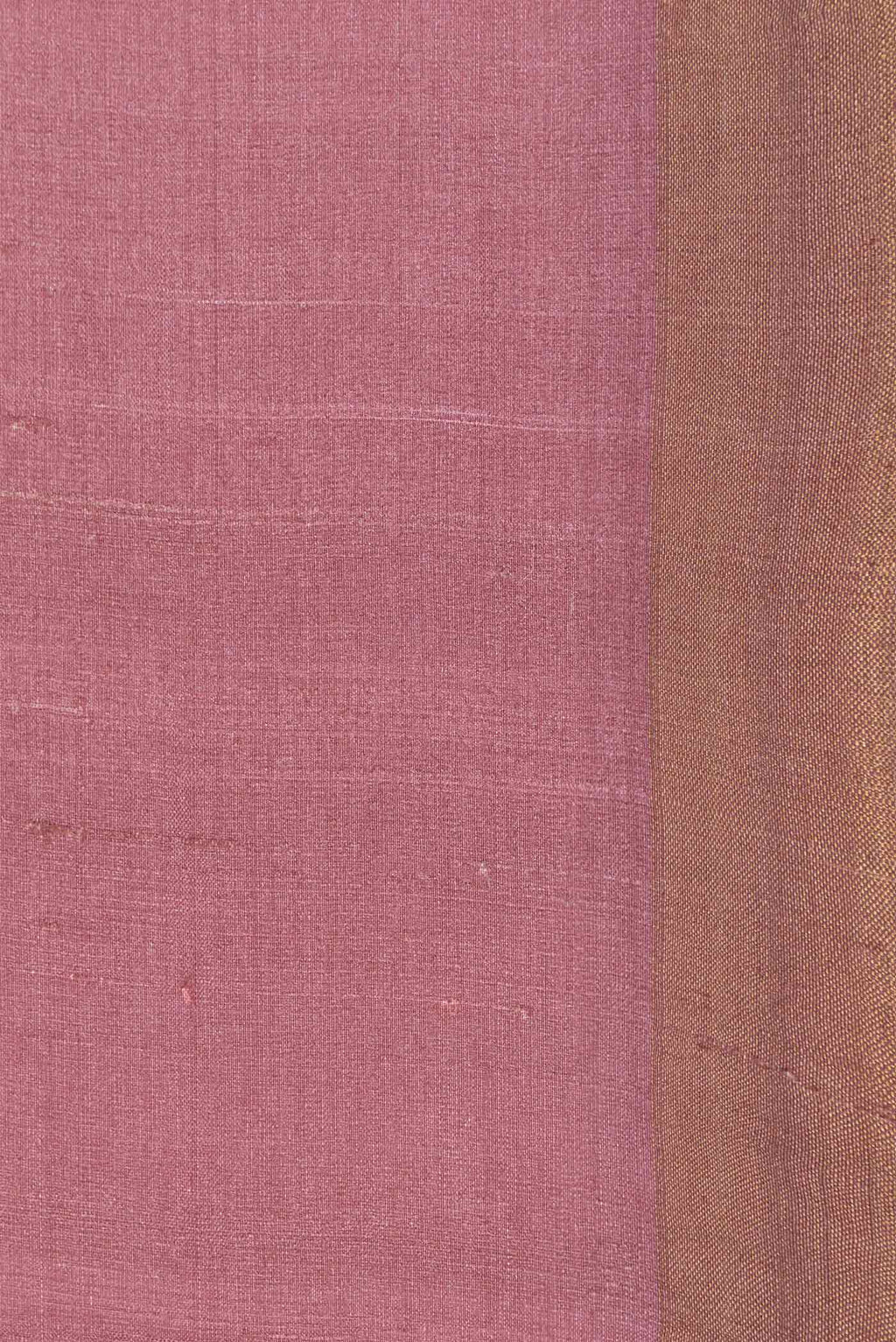 Border image of Blue Dual Tone Blended Tussar Silk Saree with Embroidery on the body and Zari Border