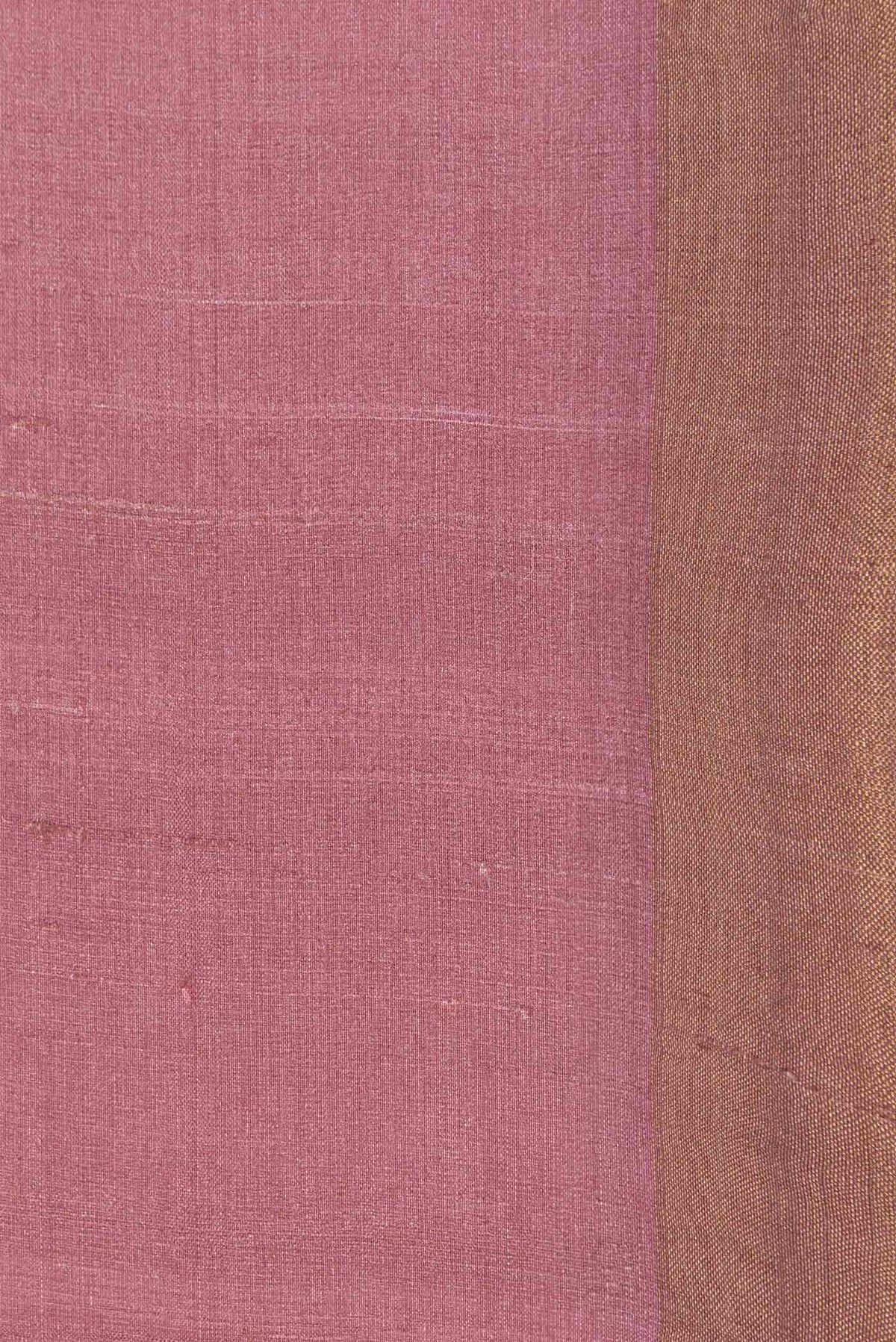 Border image of Blue Dual Tone Blended Tussar Silk Saree with Embroidery on the body and Zari Border