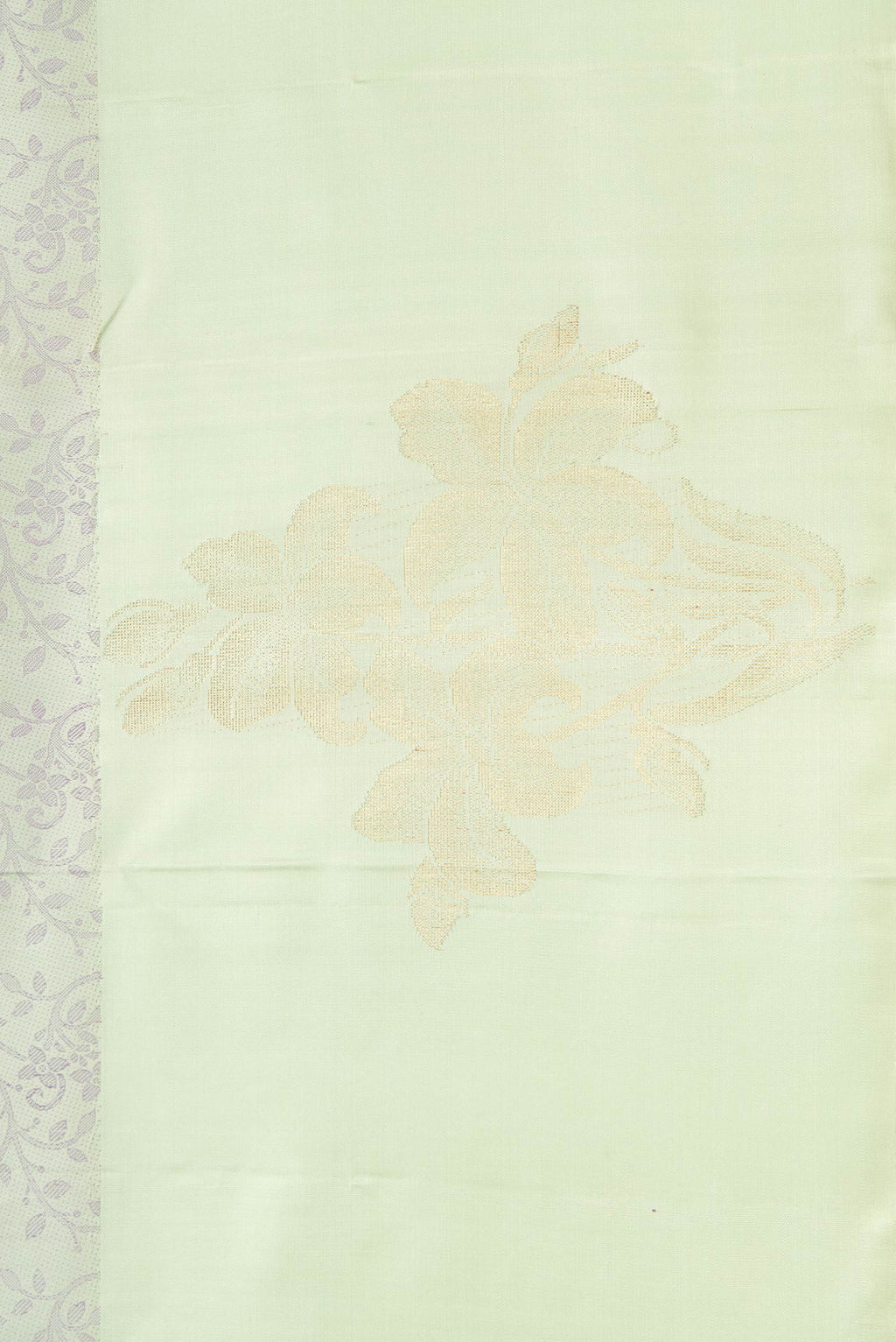 Border image of Pista Green Dual Tone Kanchipuram Silk Saree with Jacquard design on the body and Fancy Border