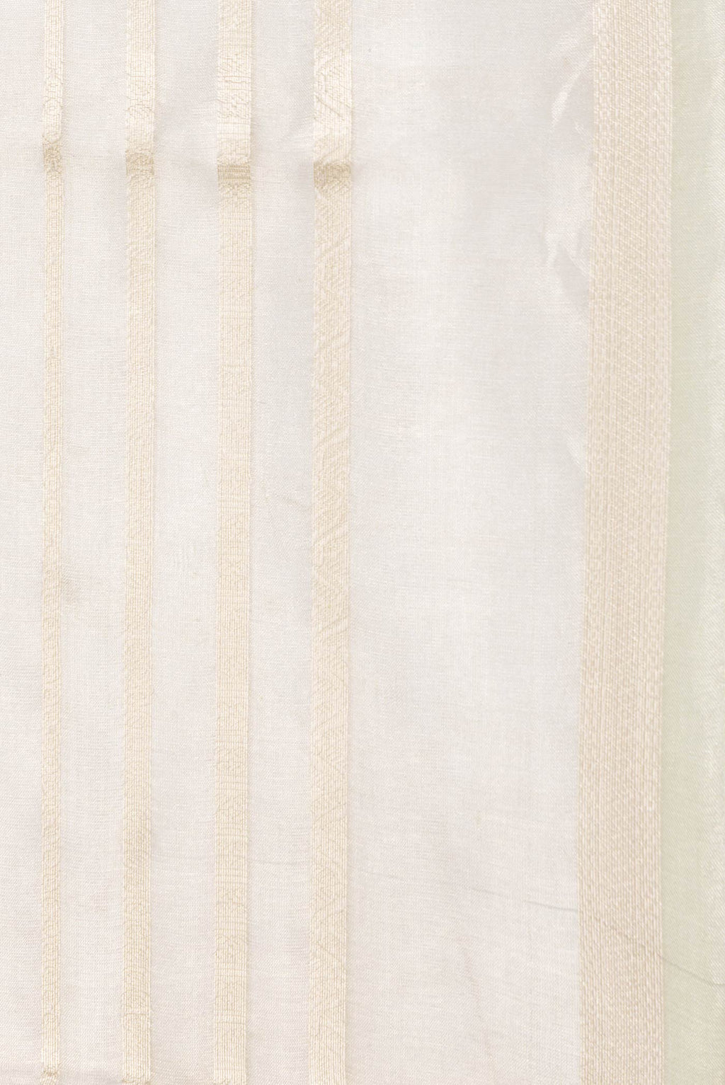 Border image of Pista Green Dual Tone Organza Silk Saree with Stripes on the body and Zari Border