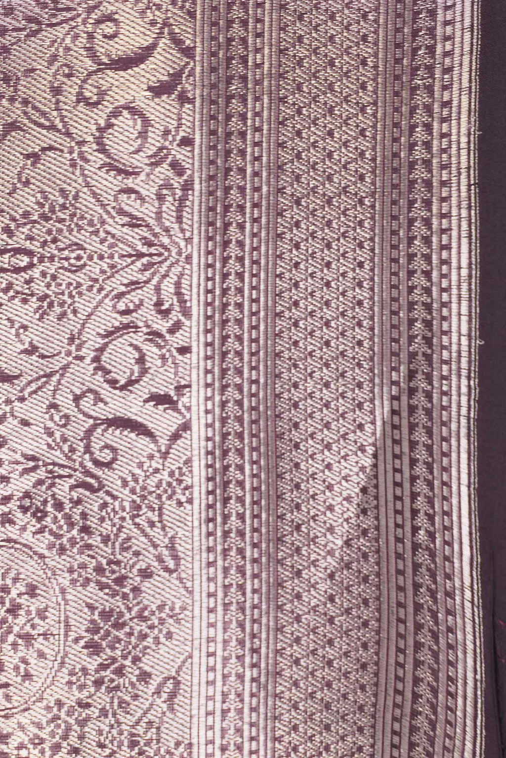 Border image of Coffee Brown Dual Tone Banarasi Silk Saree with Zari Brocade on the body and Zari Border