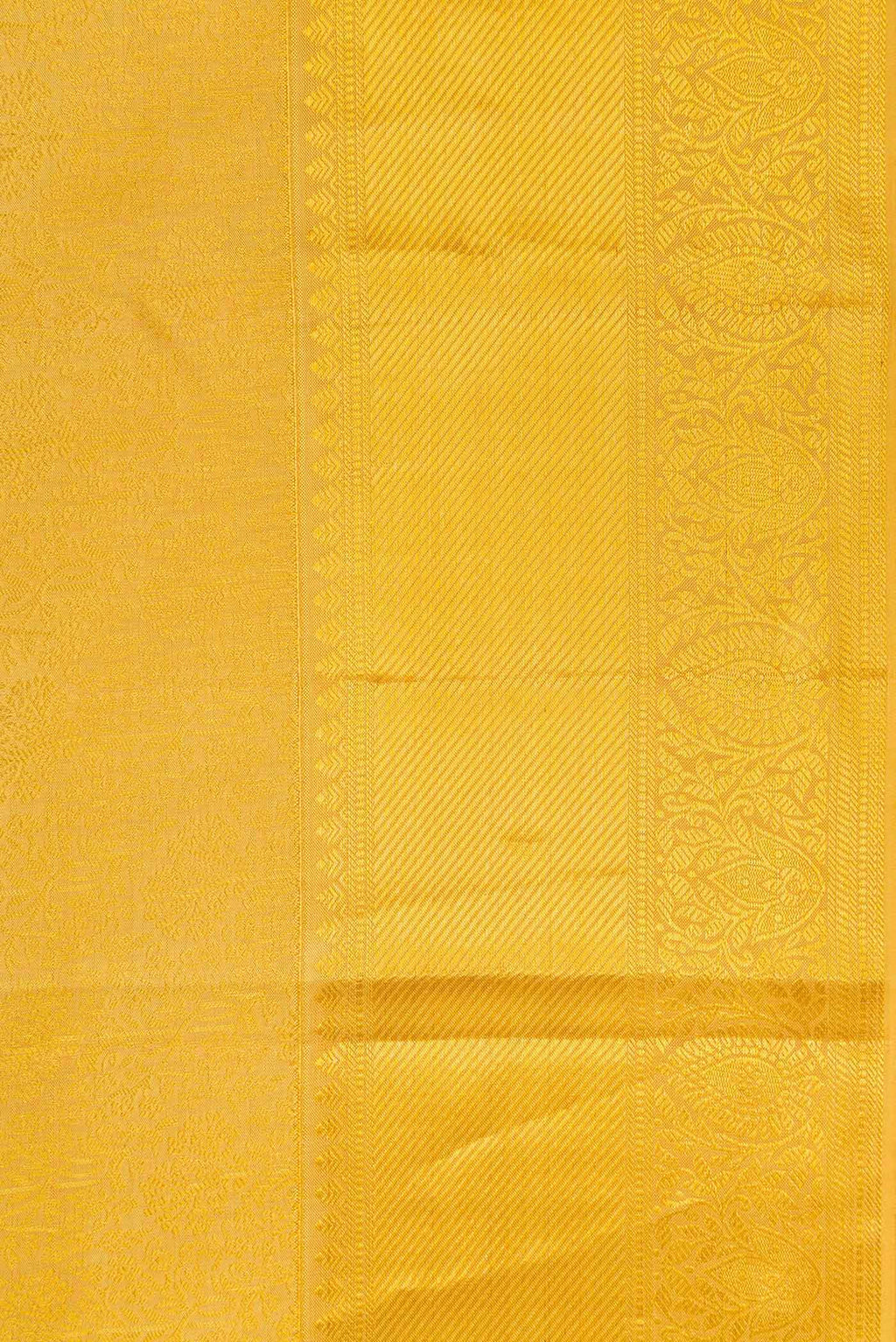 Border image of Gold Dual Tone Kanjivaram Silk Saree with Zari Brocade on the body and Zari Border. 
