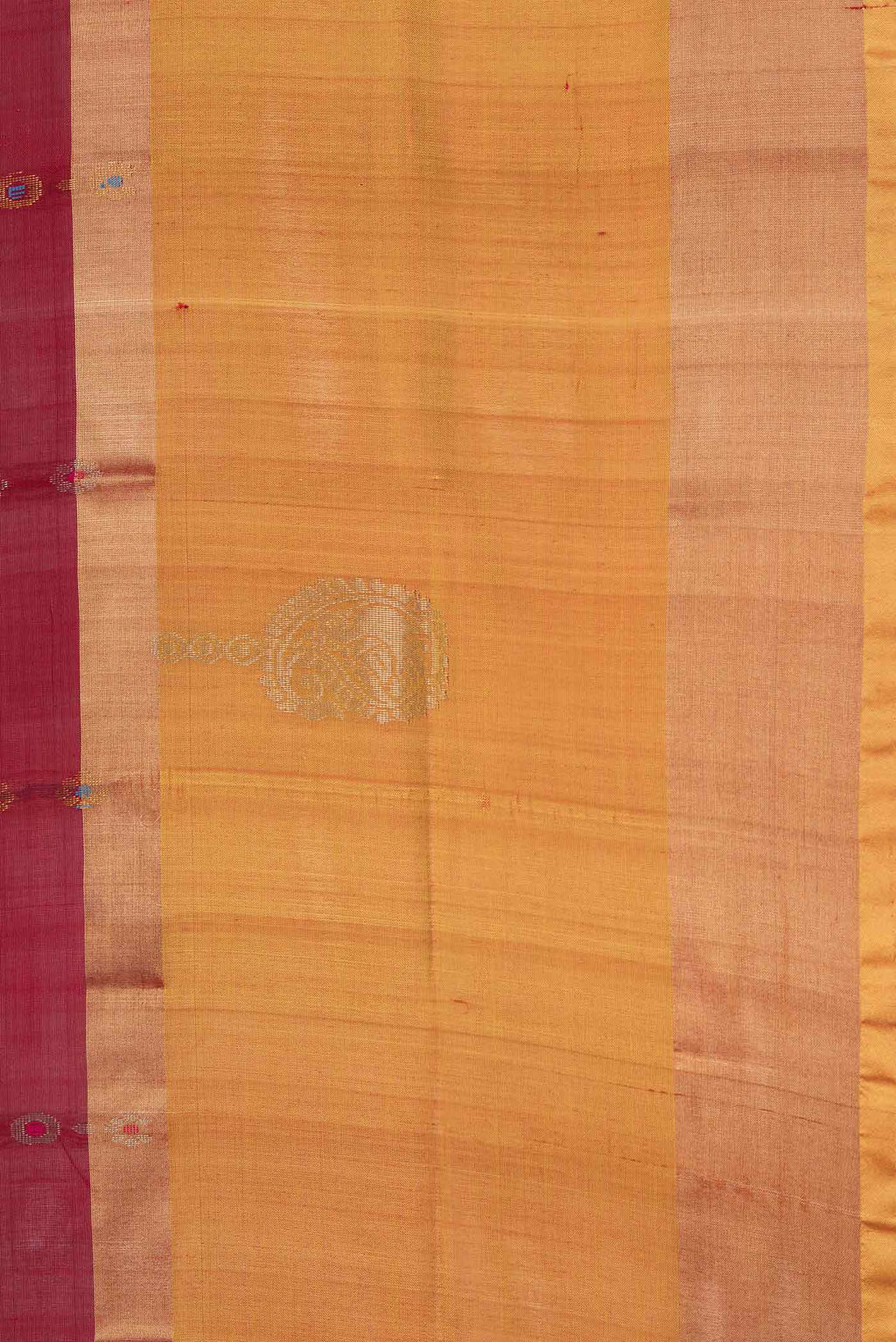 Border image of Maroon Dual Tone Uppada Silk Saree with Stripes on the body and Fancy Border. 