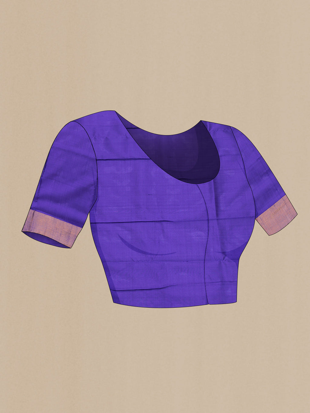 Close up image of the blouse of Pink Dual Tone Uppada Silk Saree with Zari And Thread Butta on the body and Fancy Border. 