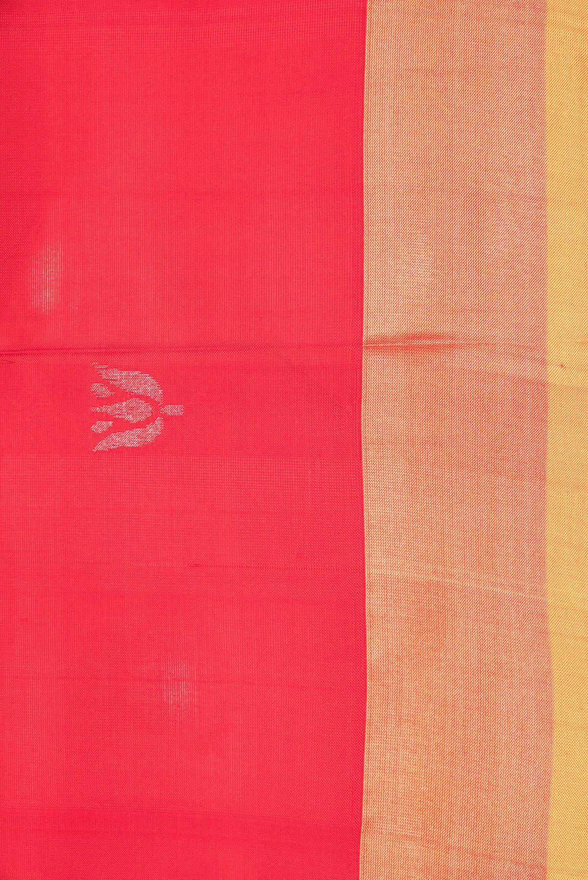 Border image of Red Dual Tone Uppada Silk Saree with Zari Butta on the body and Zari Border. 