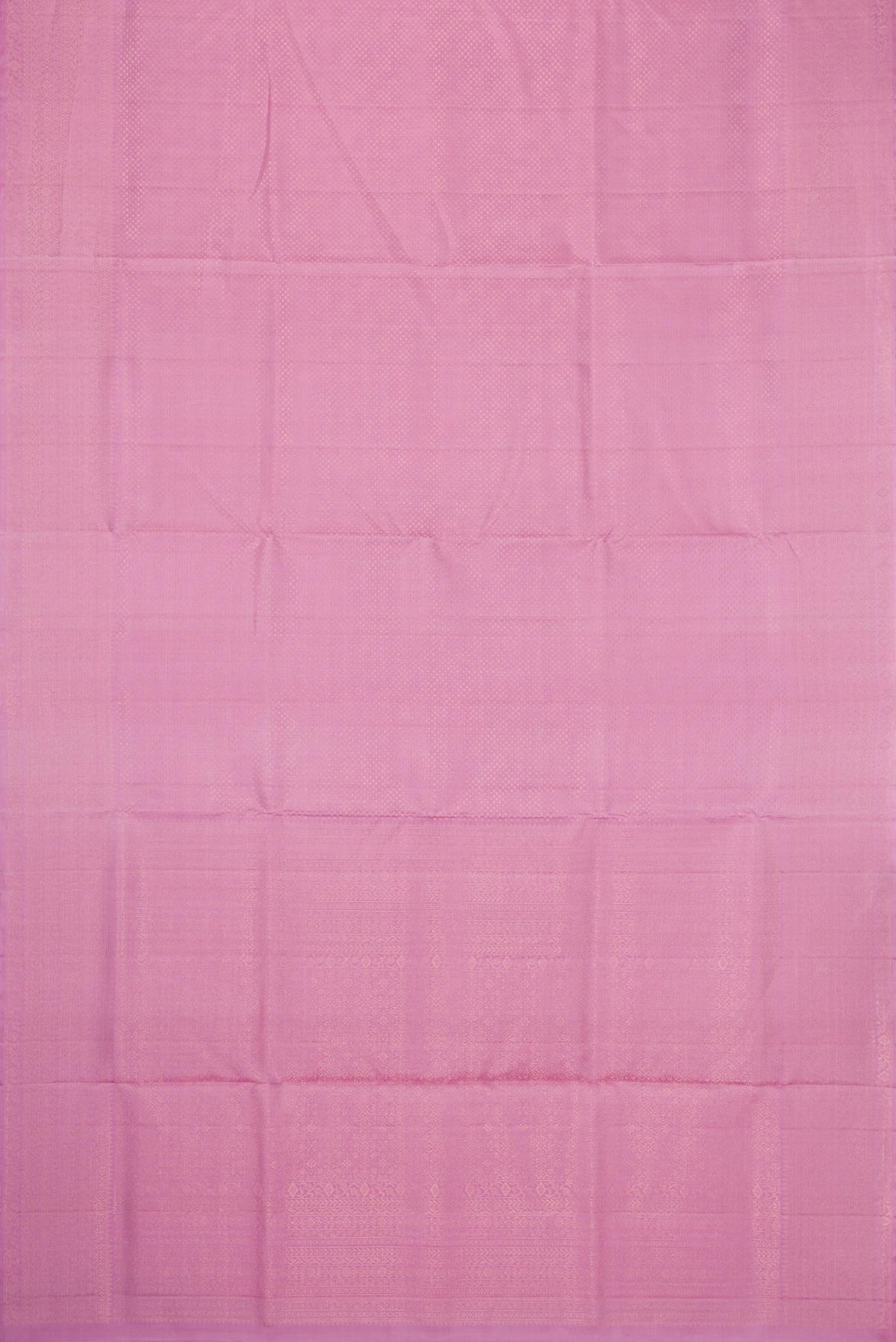 Flat view of Lavender Dual Tone Soft Silk Saree with Zari Brocade on the body and Zari Border. 