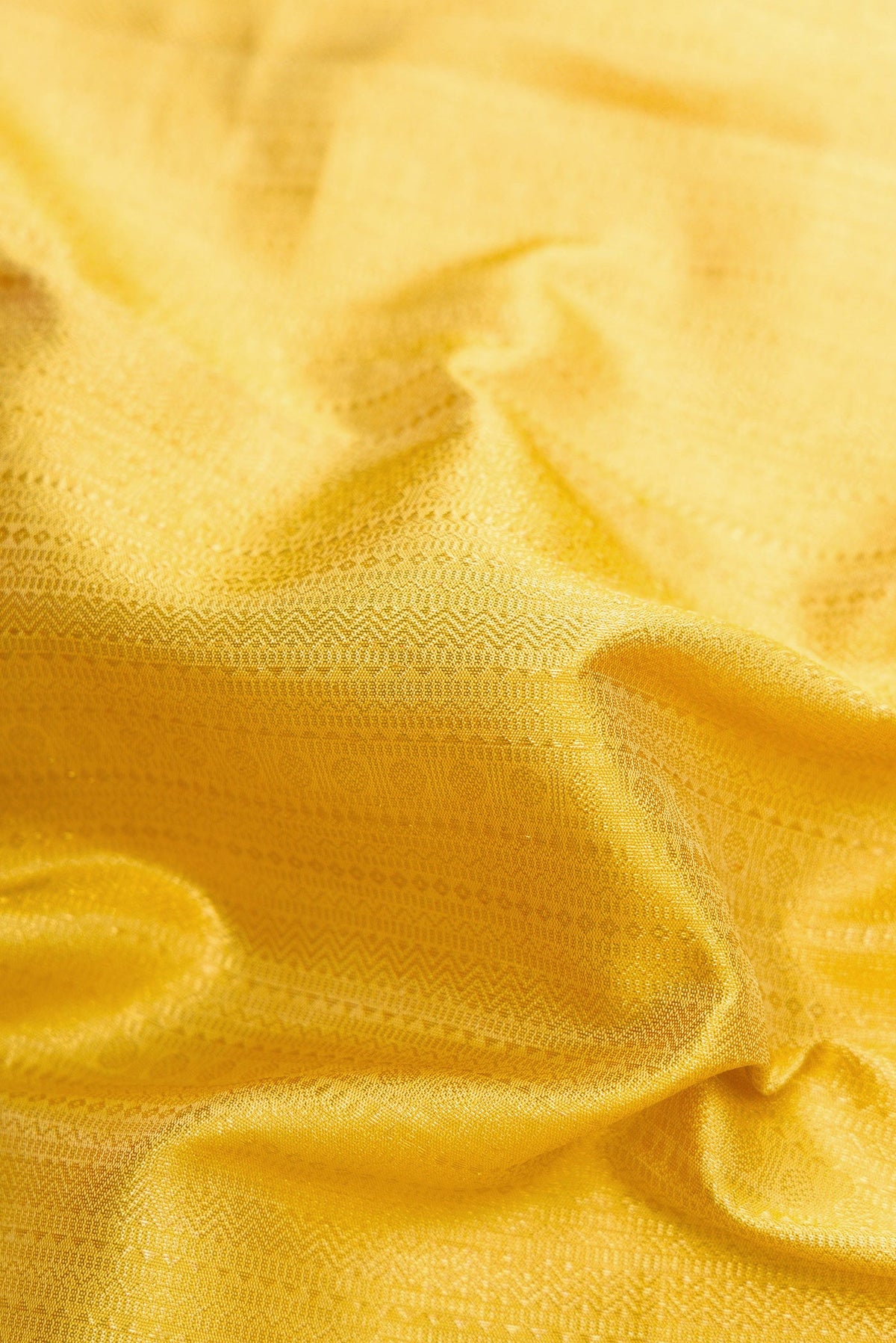 Close up of Sandal Dual Tone Kanchipuram Silk Saree with Zari Brocade on the body and Zari Border.  displaying folds