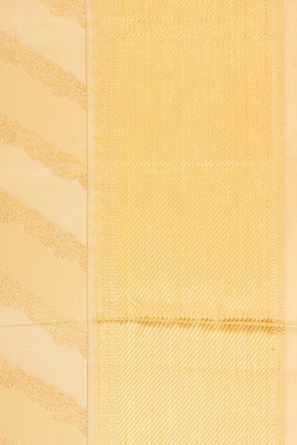 Border image of Sandal Dual Tone Kanjivaram Silk Saree with Zari Brocade on the body and Zari Border. 