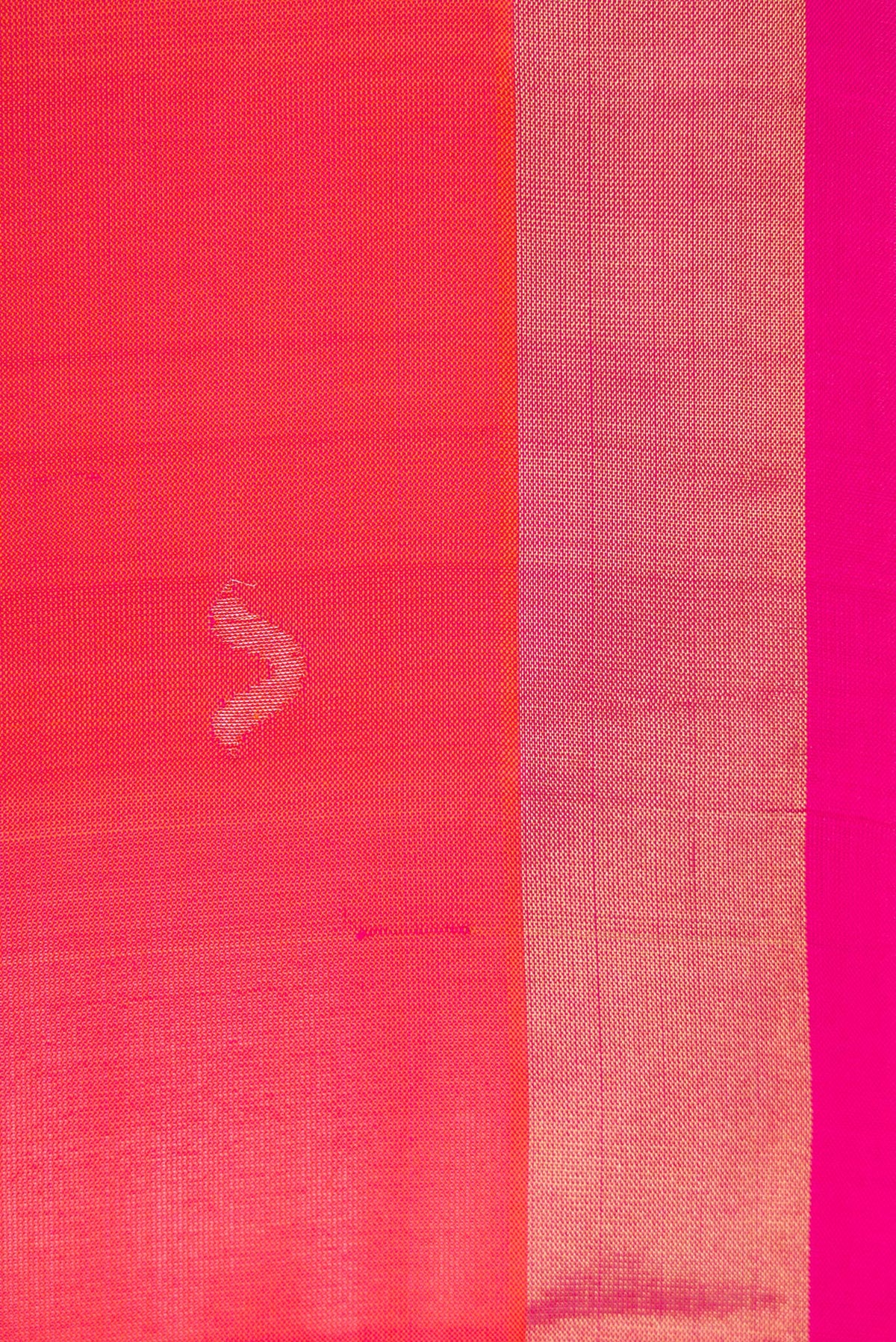 Border image of Coral Dual Tone Uppada Silk Saree with Zari Butta on the body and Zari Border. 