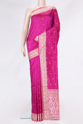 Pink Dual Tone Banarasi Silk Saree with Thread Butta on the body and Thread Border.  displayed on a mannequin