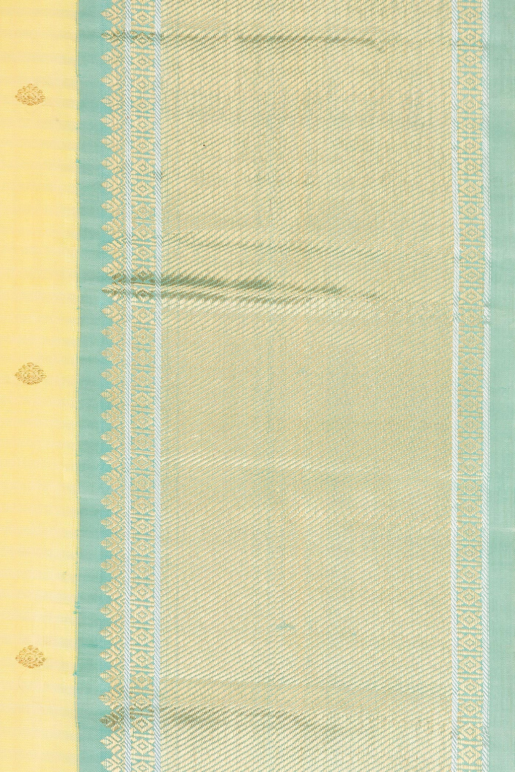 Border image of Pure Silk Pure Zari Sandal Dual Tone Kanjivaram Saree with Checked design on the body and Zari Border. 