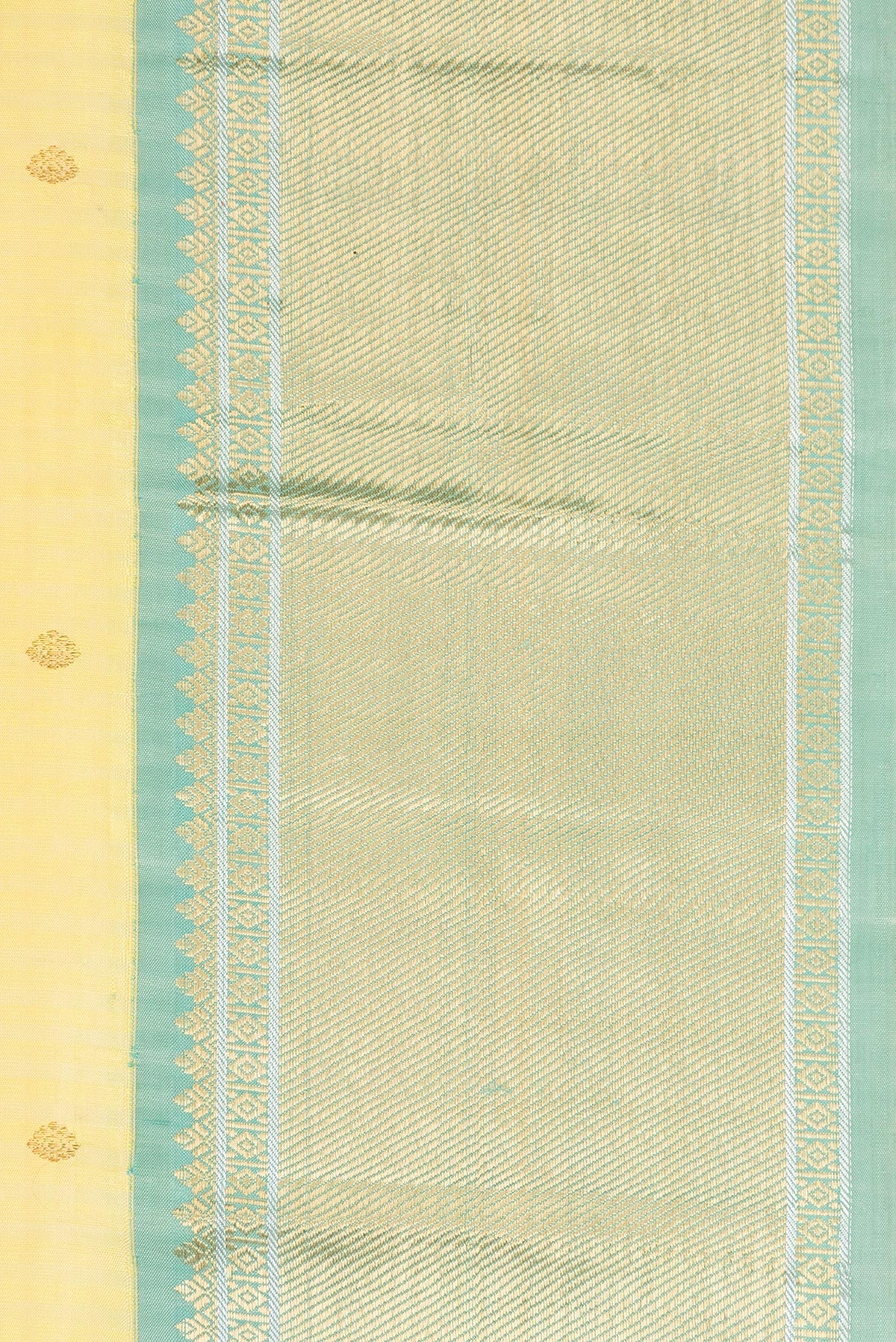 Border image of Pure Silk Pure Zari Sandal Dual Tone Kanjivaram Saree with Checked design on the body and Zari Border. 