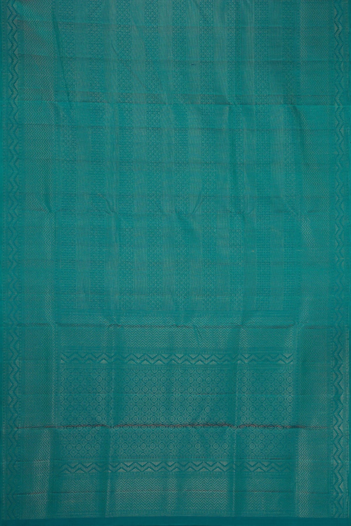 Flat view of Imperial Red Dual Tone Soft Silk Saree with Zari Brocade on the body and Zari Border. 