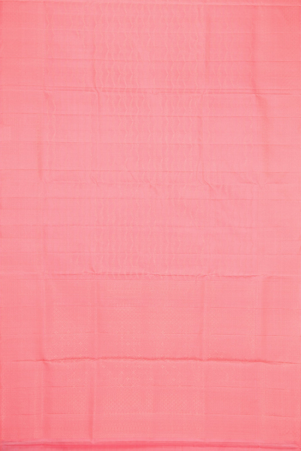 Flat view of Peach Dual Tone Soft Silk Saree with Zari Brocade on the body and Fancy Border. 