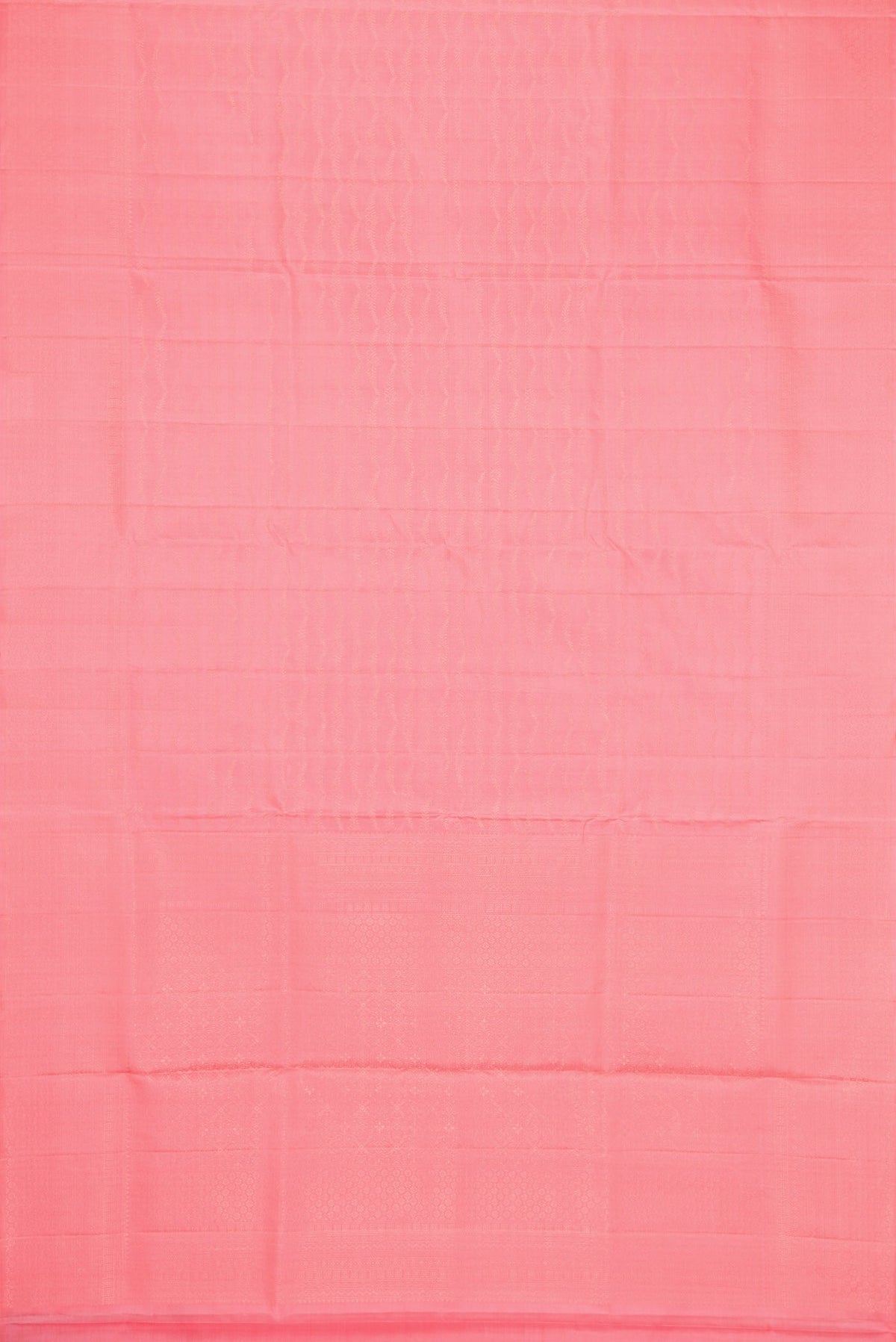 Flat view of Peach Dual Tone Soft Silk Saree with Zari Brocade on the body and Fancy Border. 