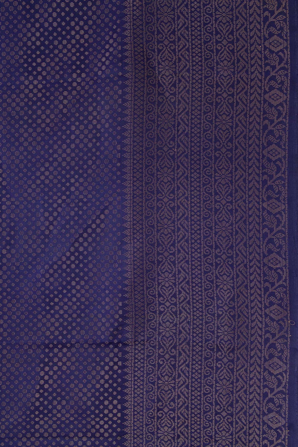 Border image of Navy Blue Dual Tone Soft Silk Saree with Zari Brocade on the body and Fancy Border. 
