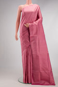 Rose pink Soft Silk Saree with Zari Brocade on the body and Fancy Border.  displayed on a mannequin
