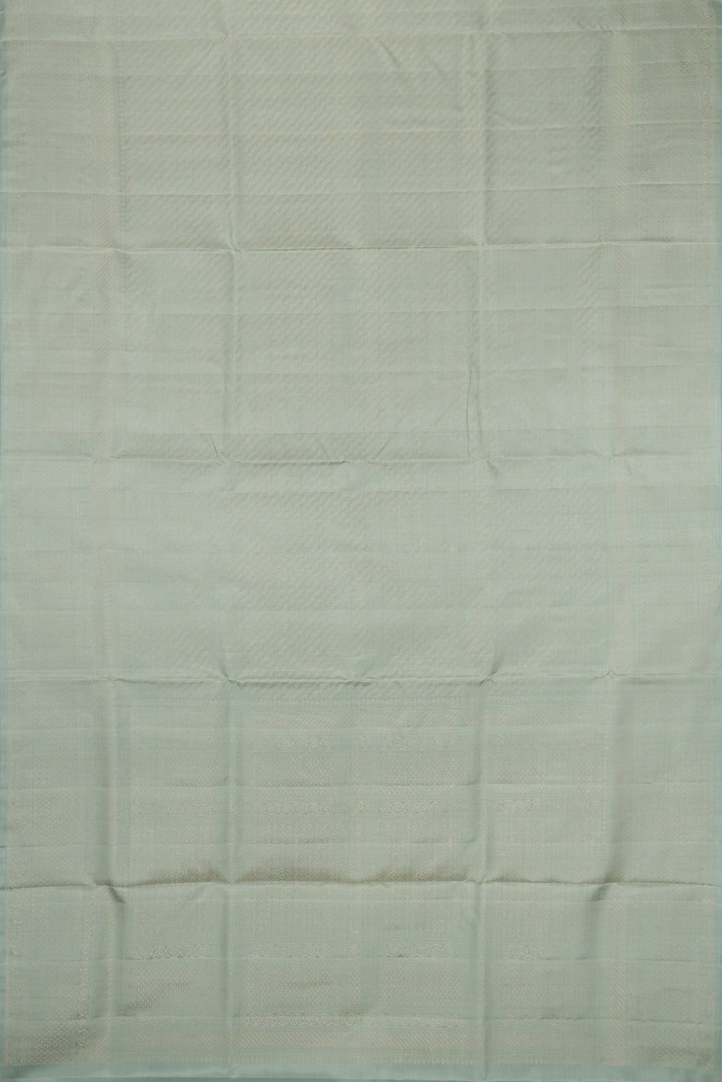 Flat view of Light Blue Dual Tone Soft Silk Saree with Zari Brocade on the body and Fancy Border. 
