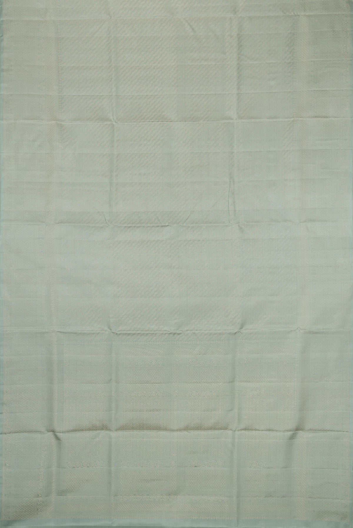 Flat view of Light Blue Dual Tone Soft Silk Saree with Zari Brocade on the body and Fancy Border. 