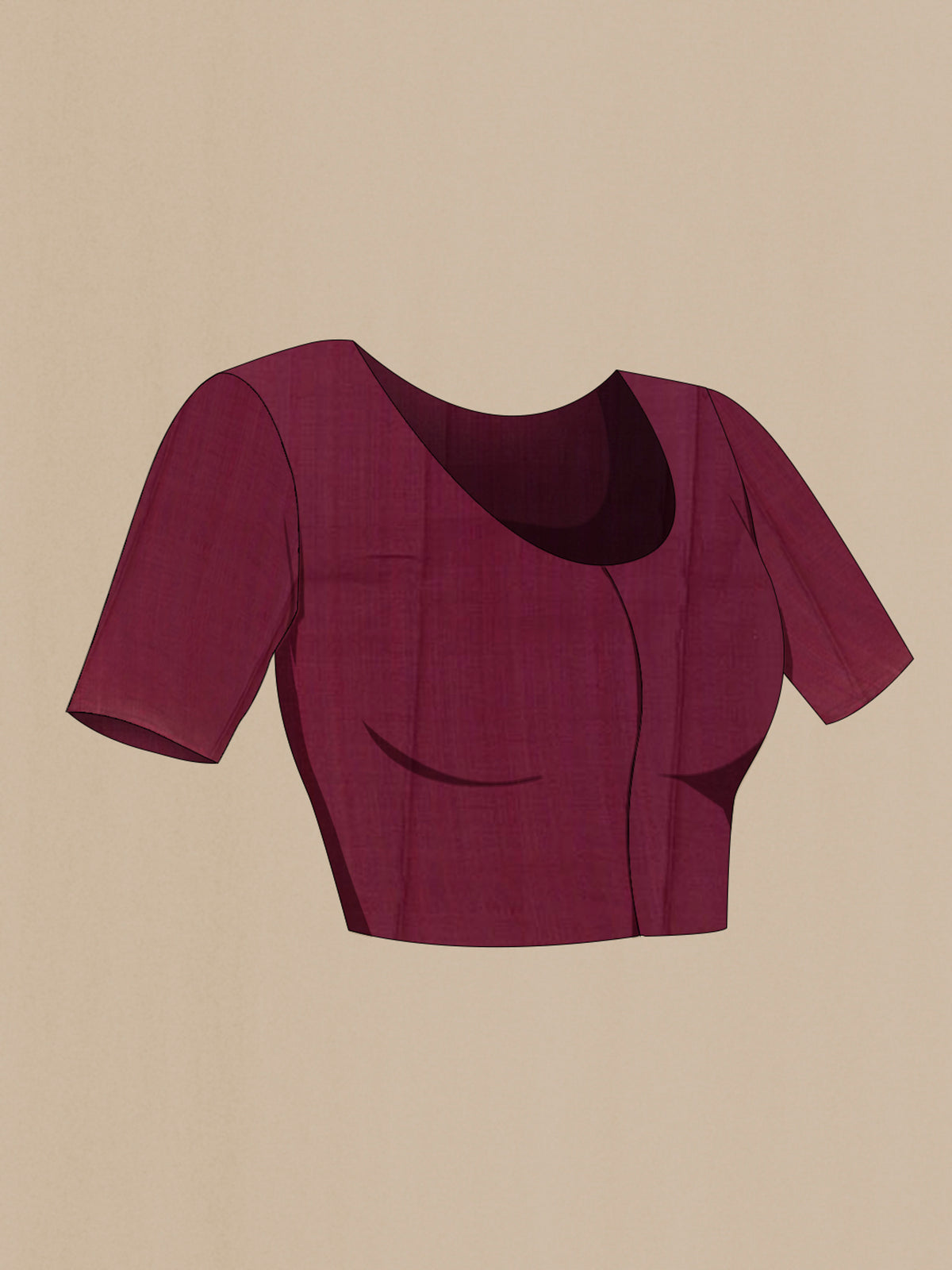 Close up image of the blouse of Light Blue Kanchipuram Silk Saree with Zari Brocade on the body and Zari Border. 