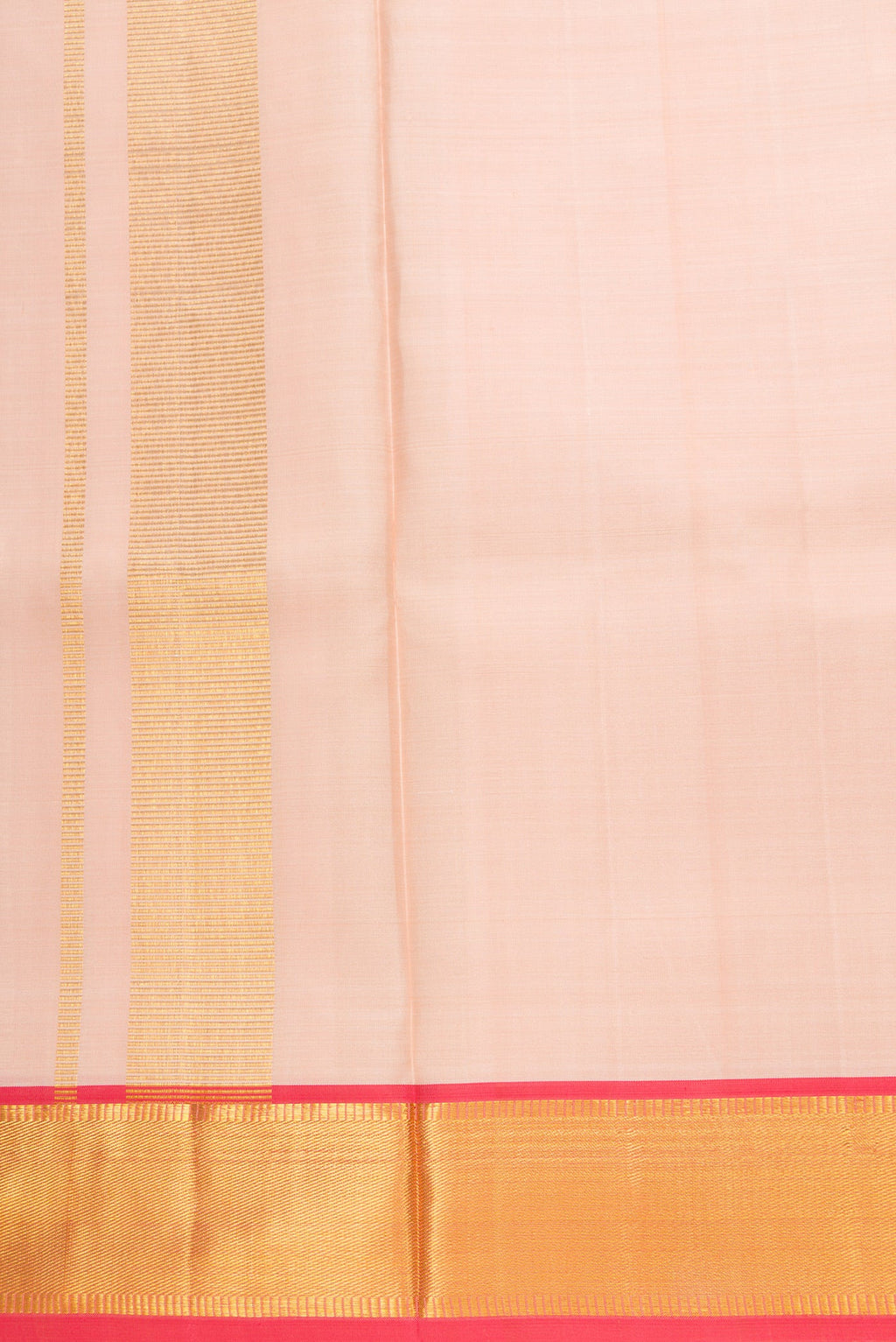 Pink Silk Dhoti With Angavastram (8X4) Muzham with Plain Body and Zari Border