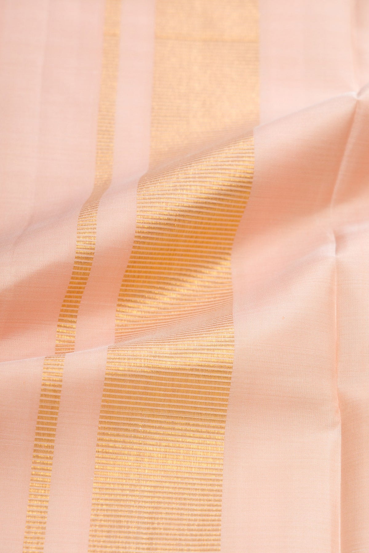 Pink Silk Dhoti With Angavastram (8X4) Muzham with Plain Body and Zari Border