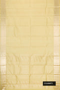 Pista Green Dual Tone Kanchipuram Silk Saree with Zari Brocade on the body and Zari Border.  displayed on a mannequin