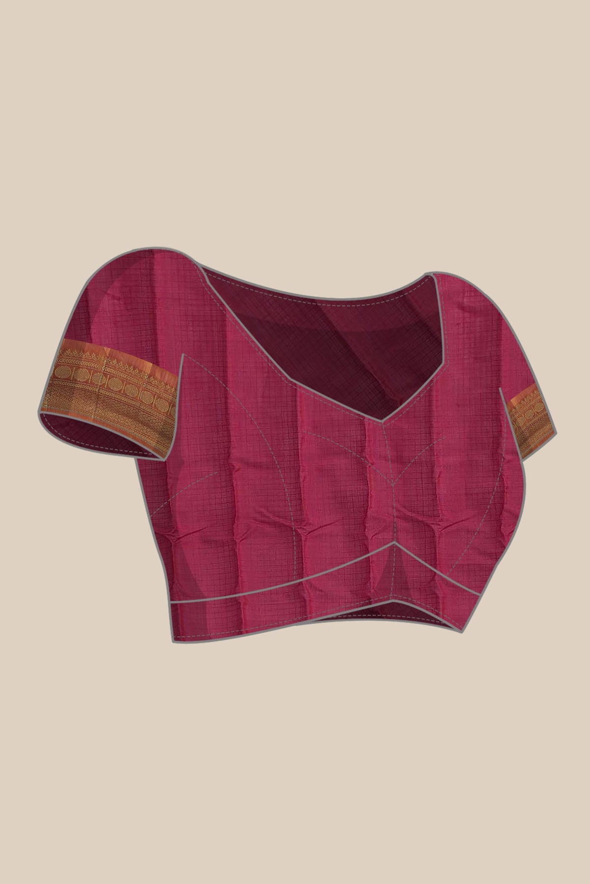 Dark Pink Gadwal Silk Cotton Saree