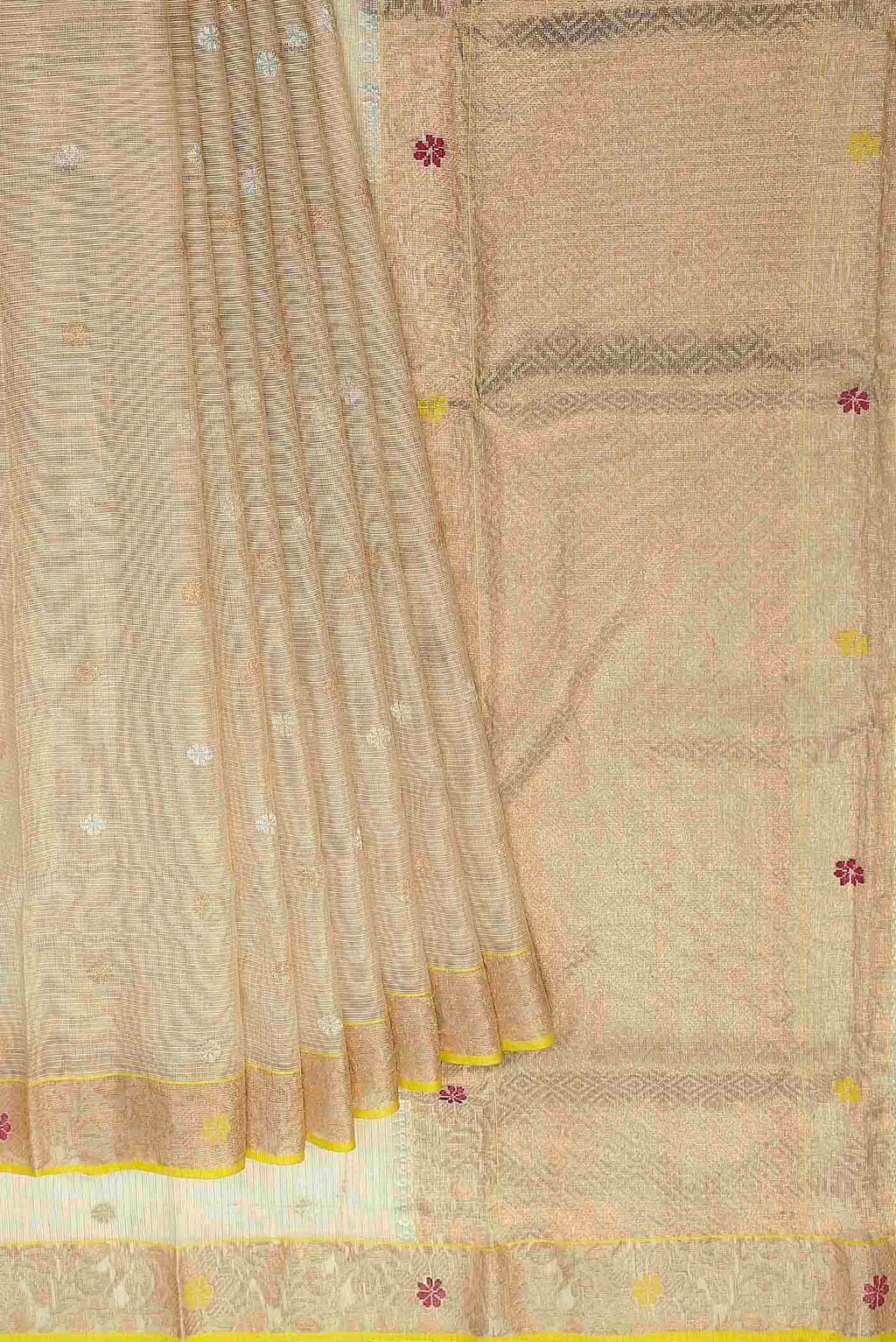 Beige Kota Silk Saree