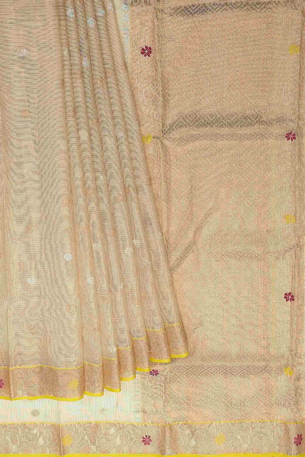 Beige Kota Silk Saree