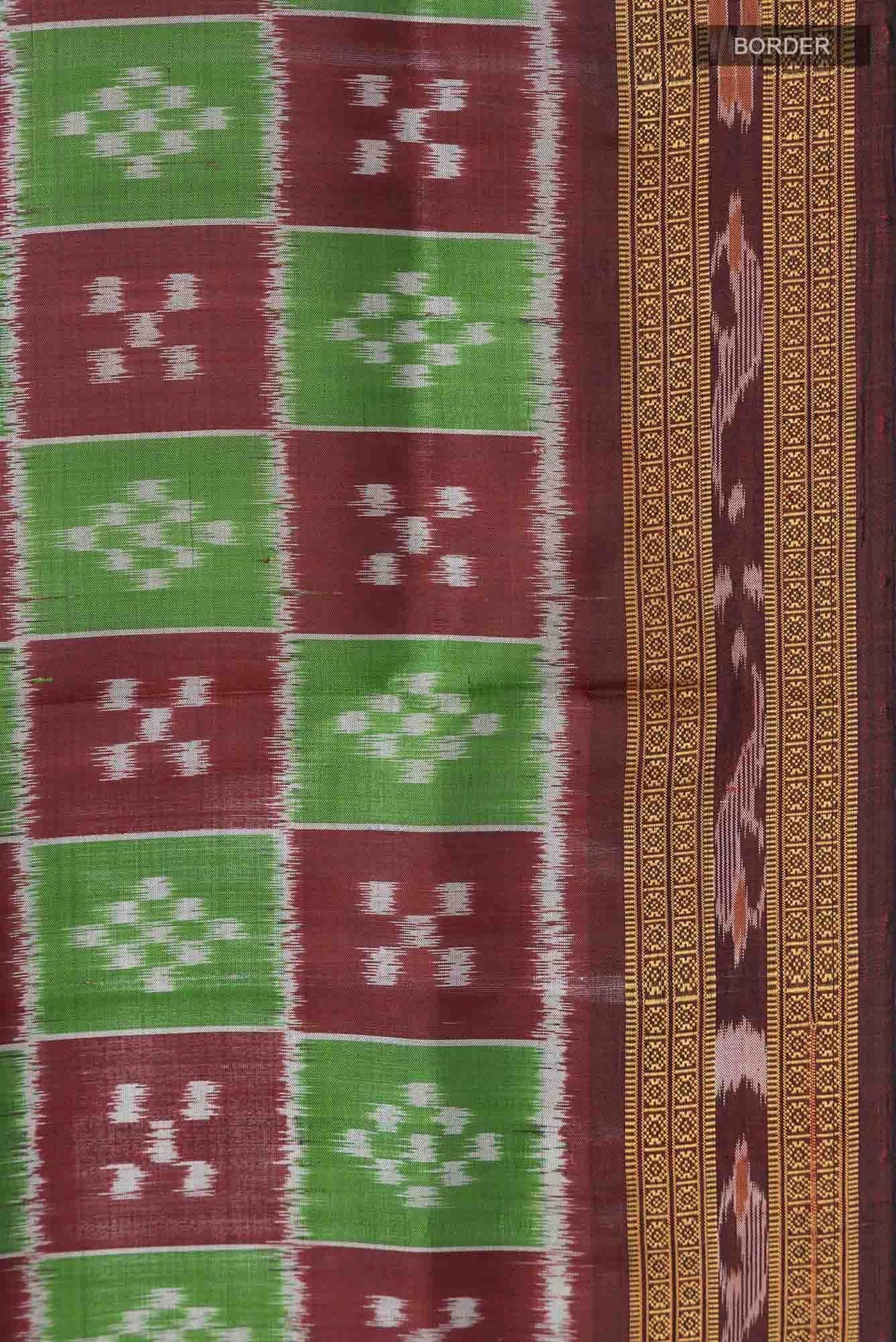 Green Orissa Silk Saree