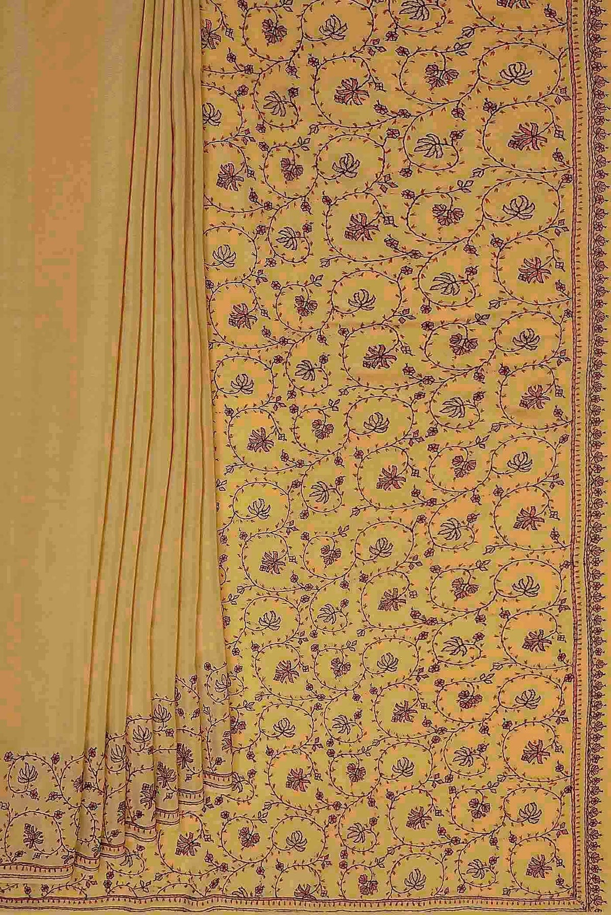 Sandal Crepe Saree