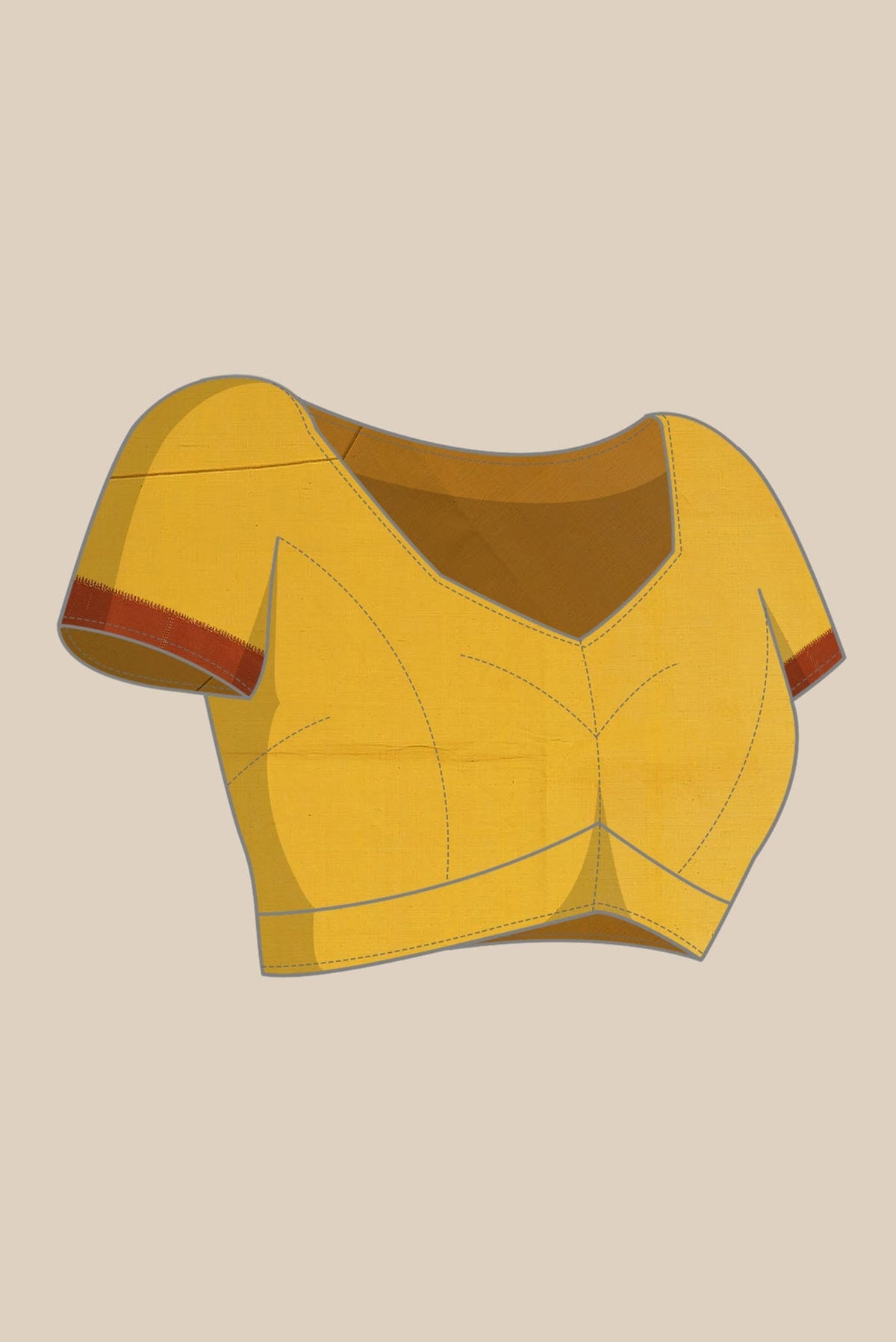 Yellow Mangalagiri Cotton Saree