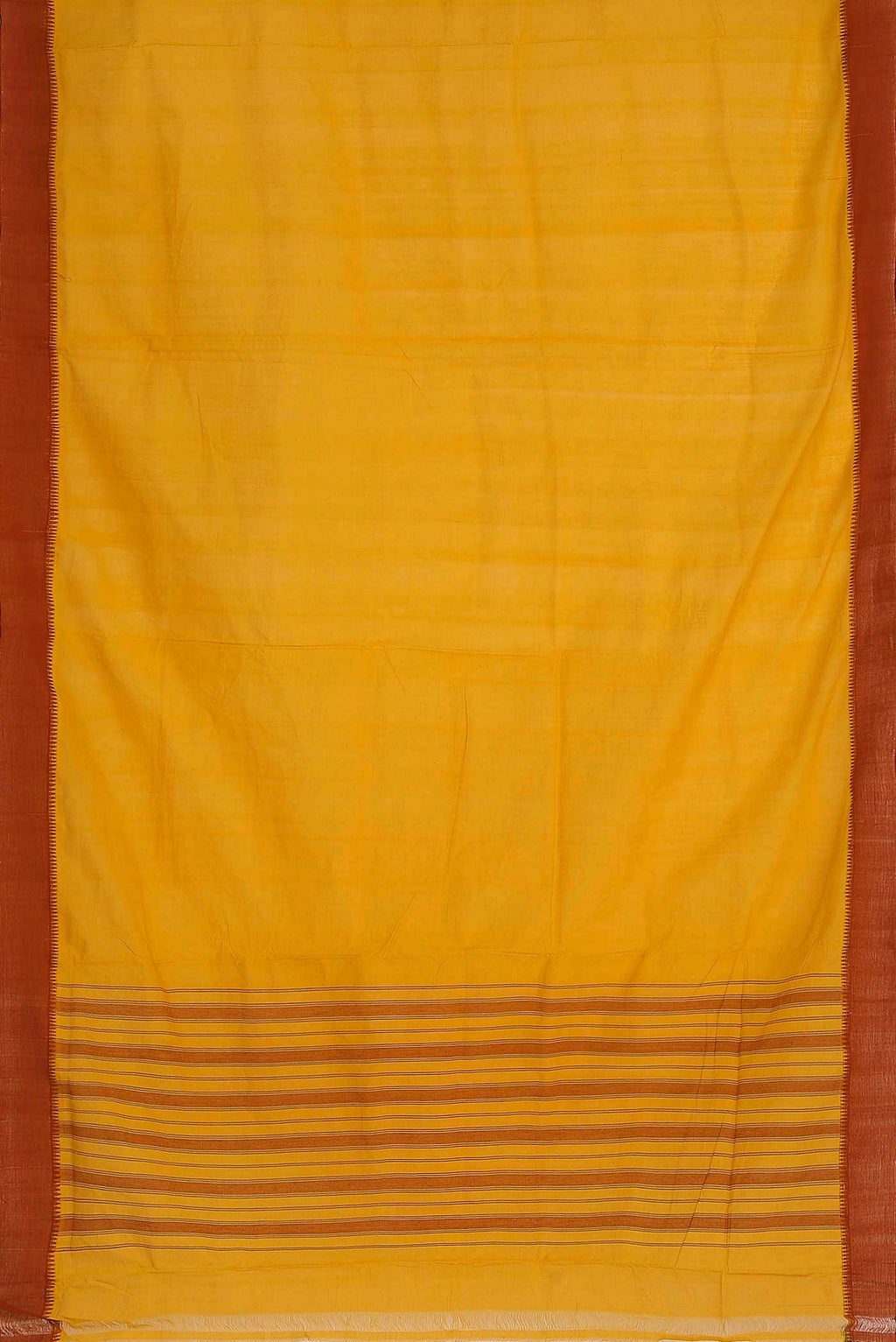Yellow Mangalagiri Cotton Saree