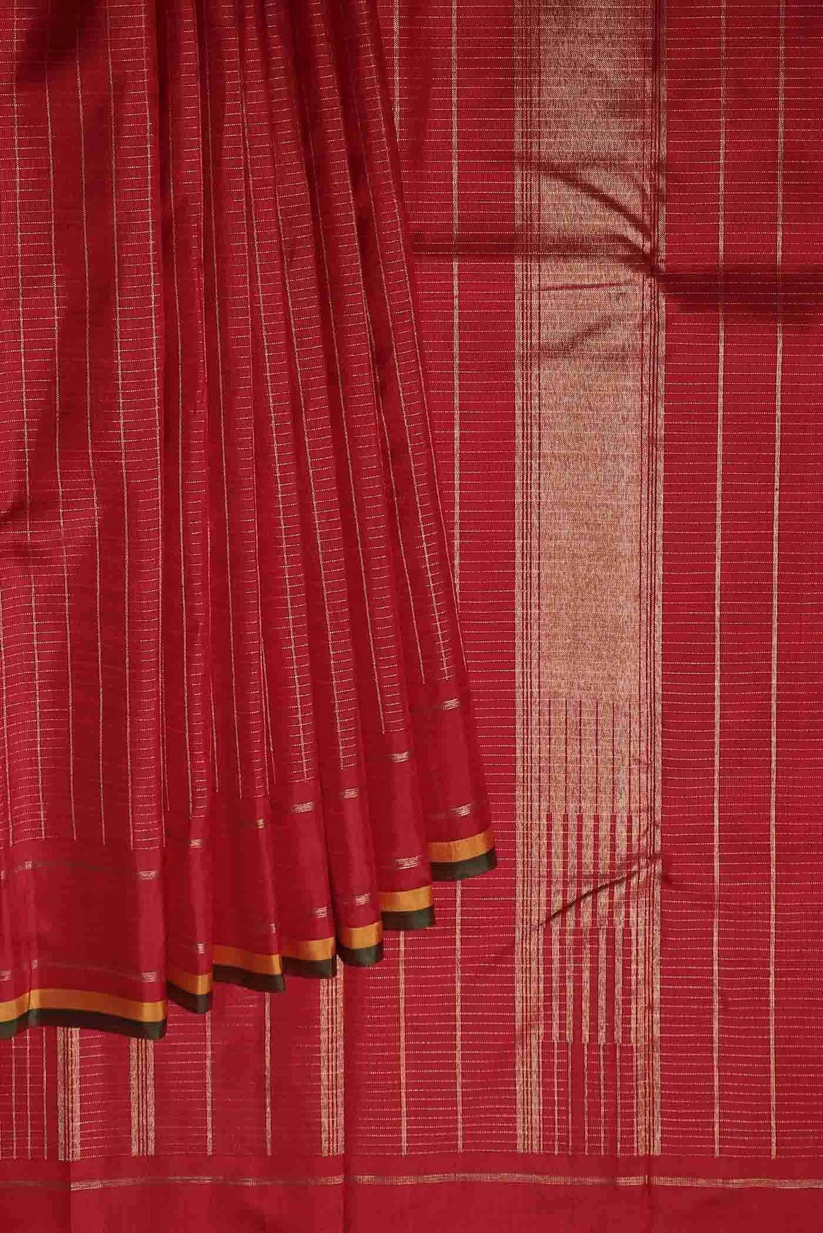 Pure Silk Pure Zari Red Kanjivaram Saree