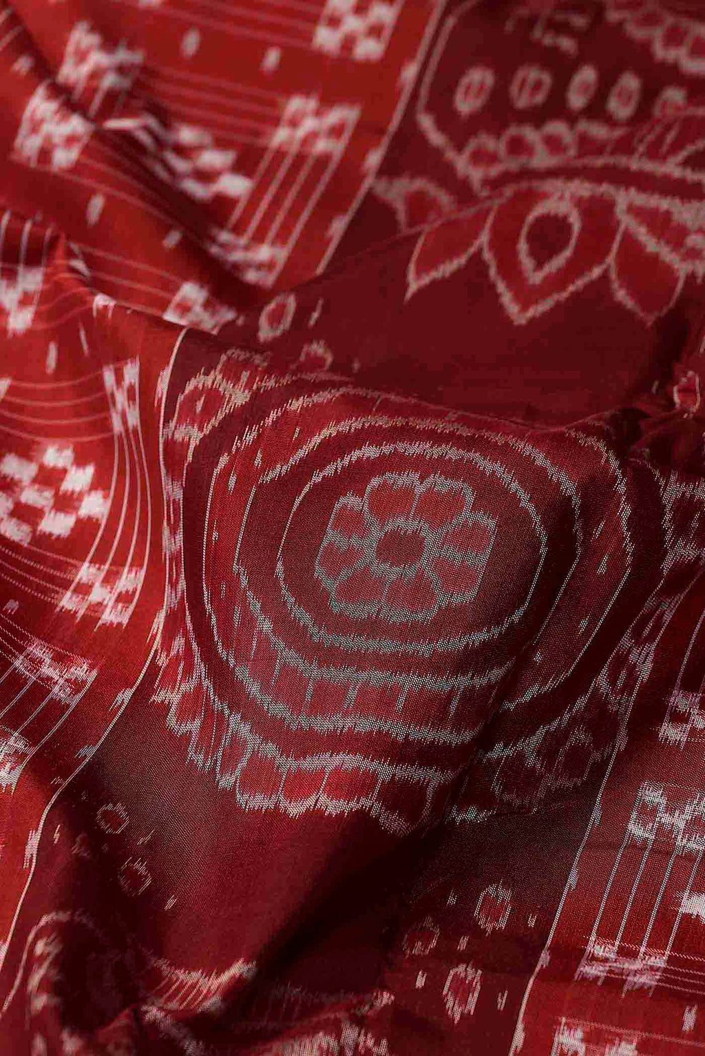 Maroon Orissa Silk Saree