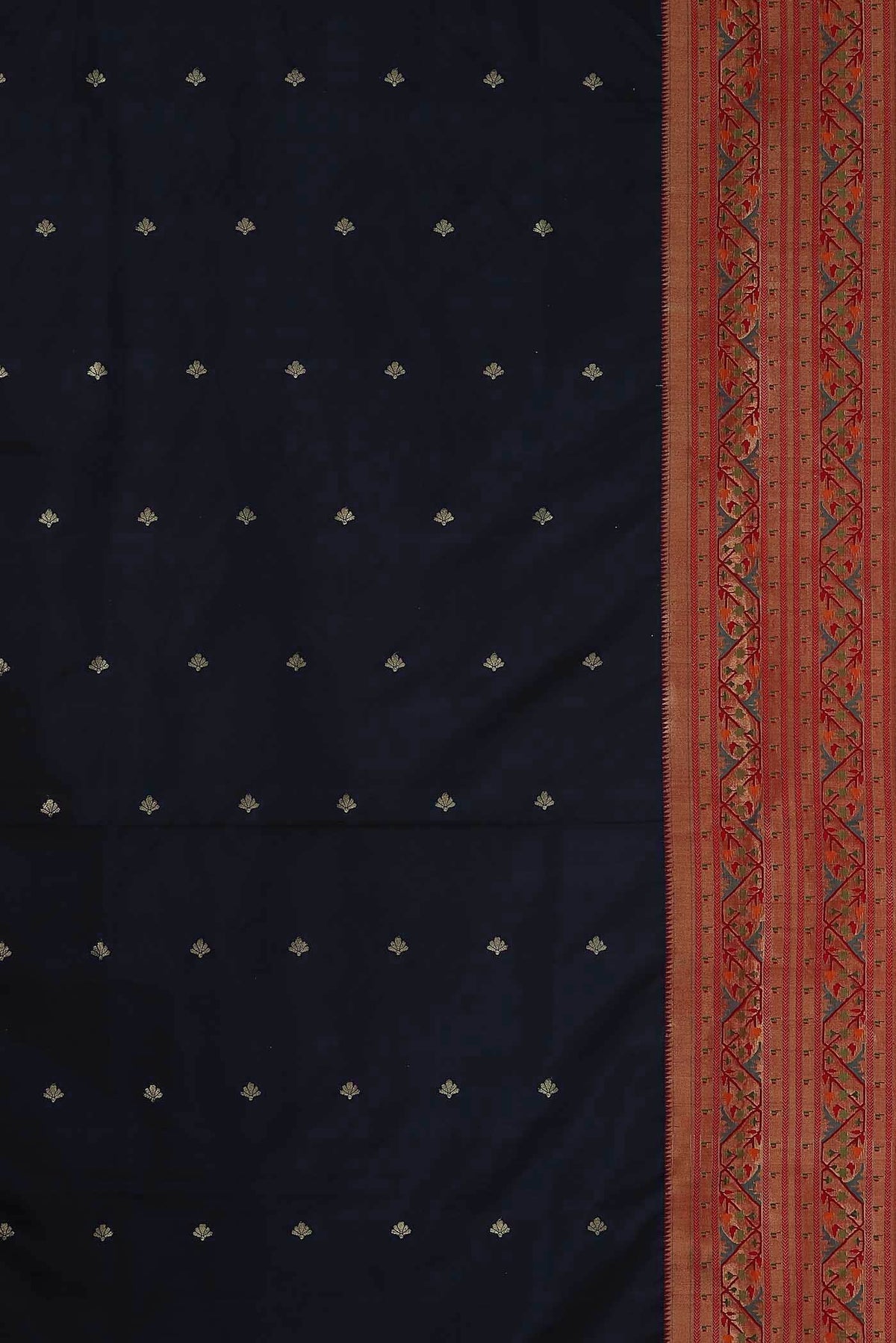 Pure Silk Pure Zari Navy Blue Paithani Saree