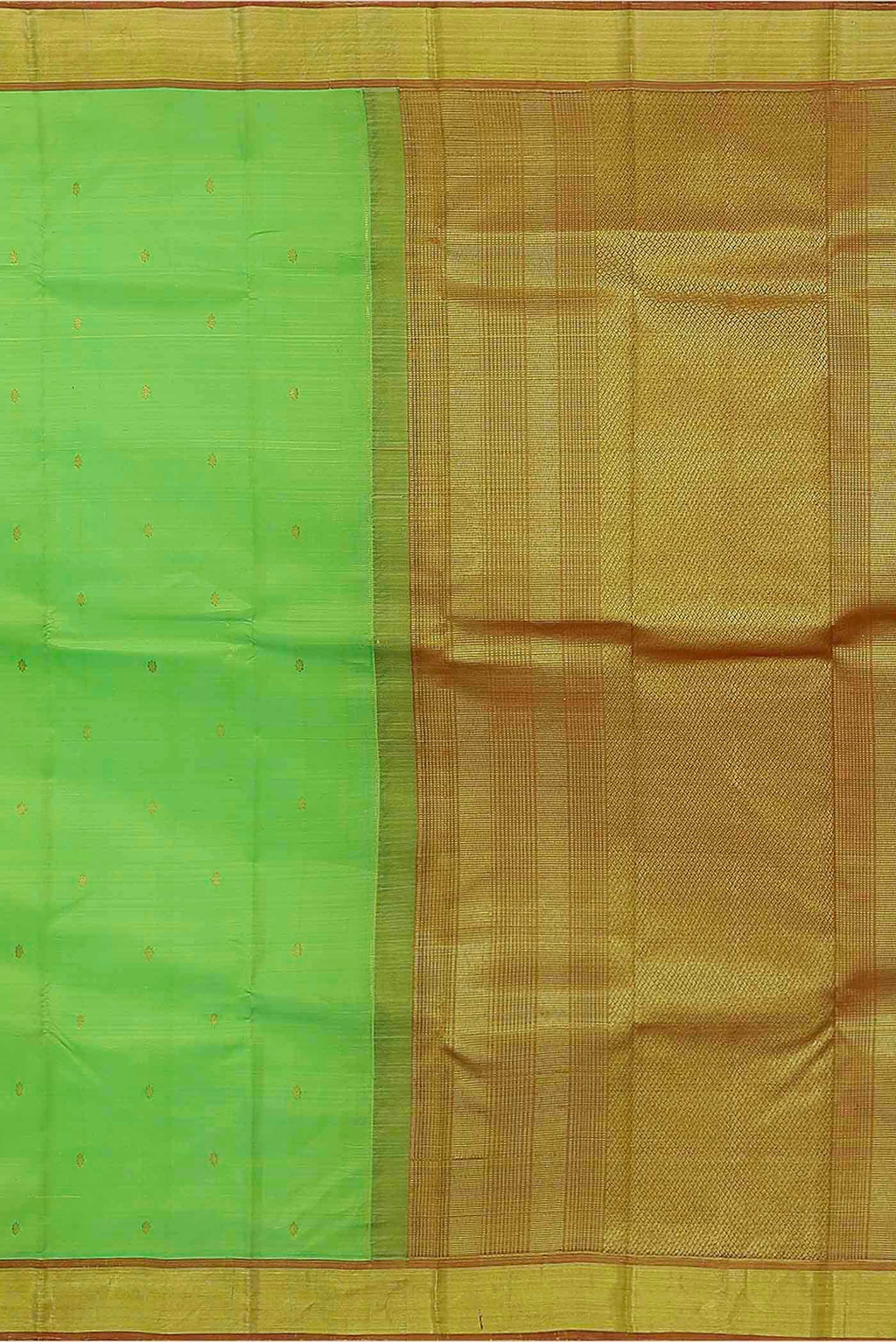 Parrot Green Kanchipuram Silk Saree