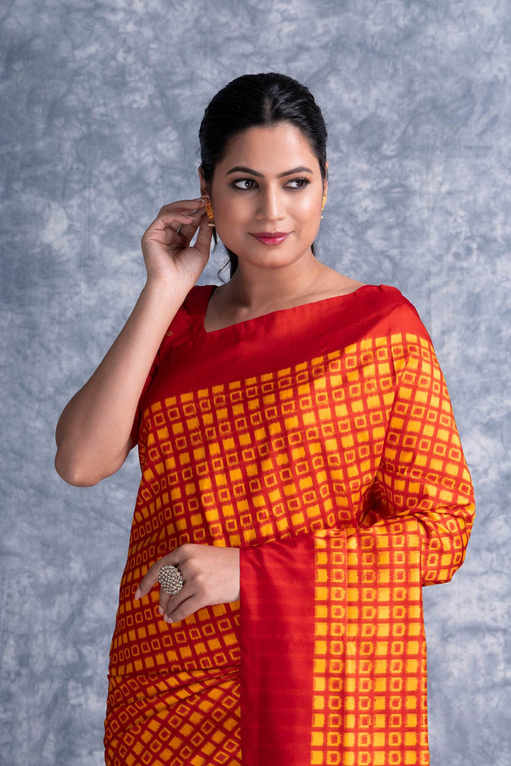 Yellow Pochampally Saree