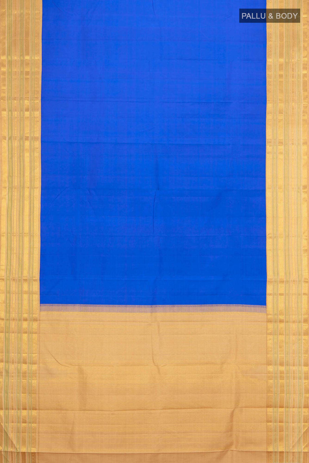 Pure Silk Pure Zari Blue Kanjivaram Saree