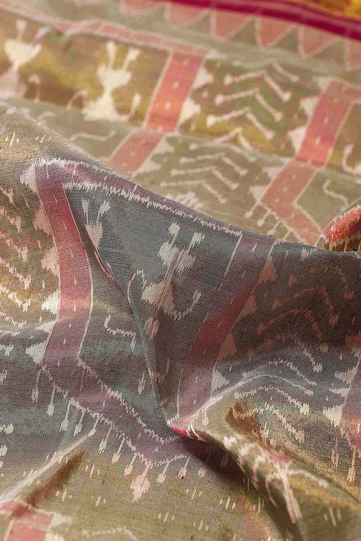 Grey Orissa Silk Saree