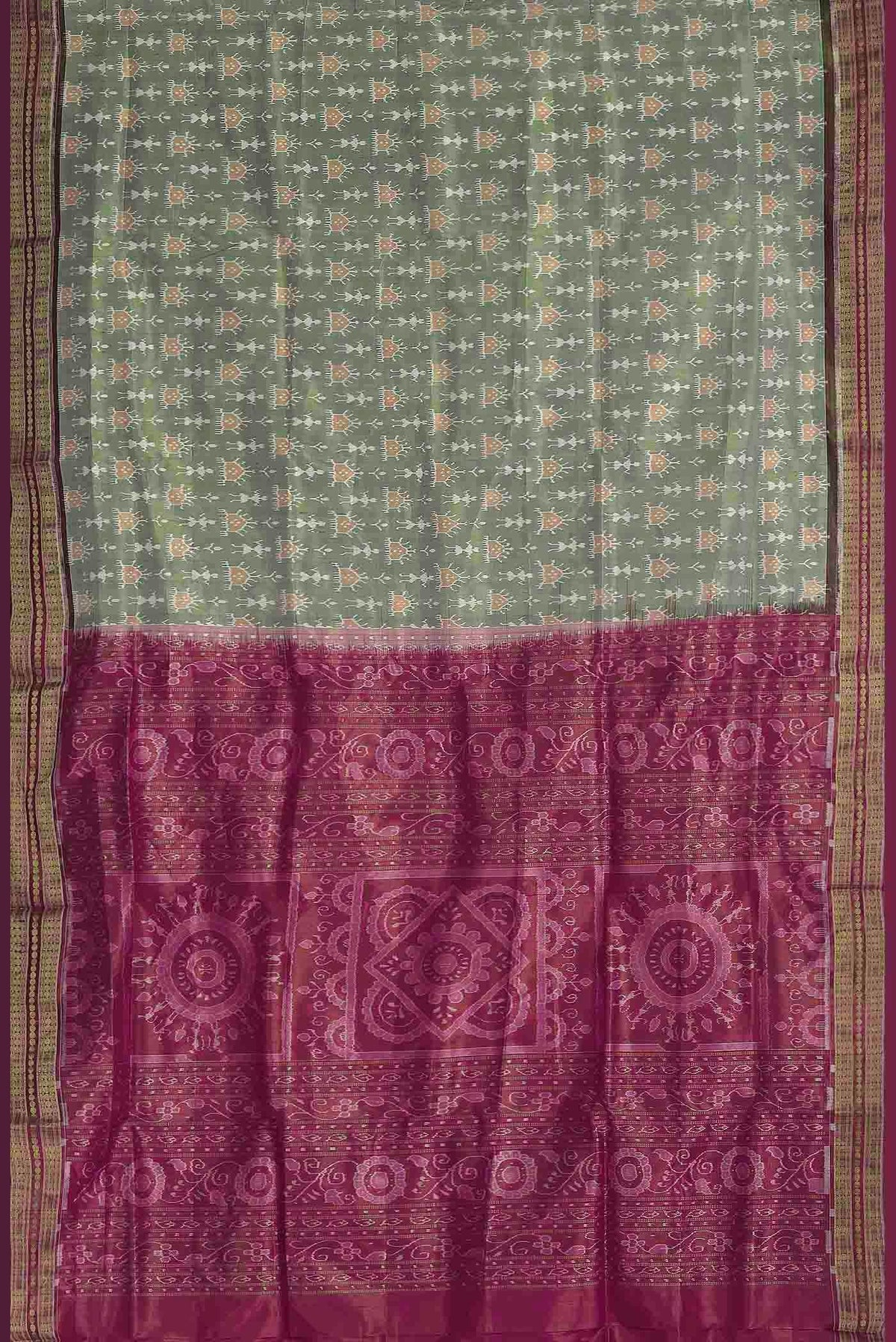 Green Orissa Silk Saree