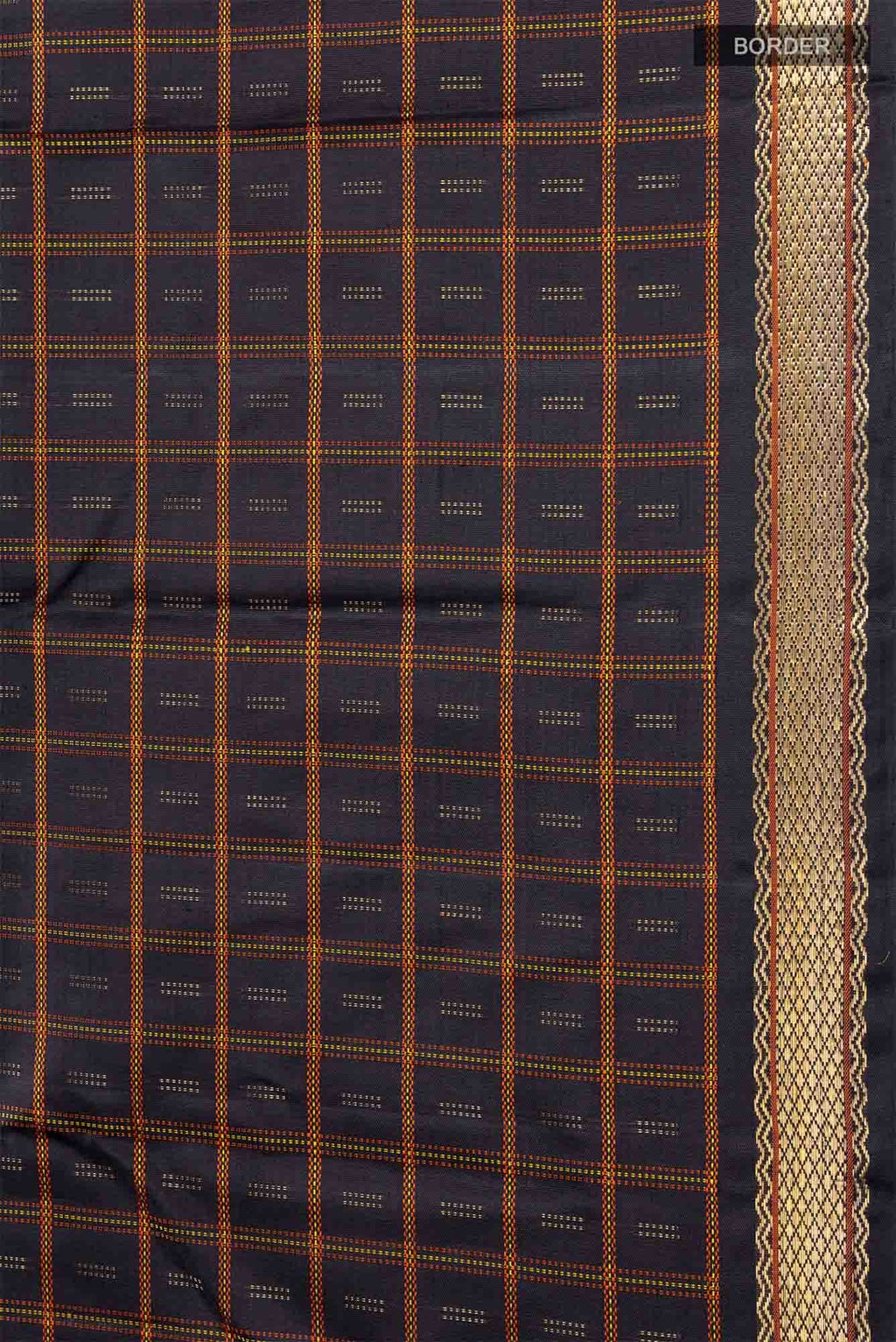 Pure Silk Pure Zari Black Kanjivaram Saree