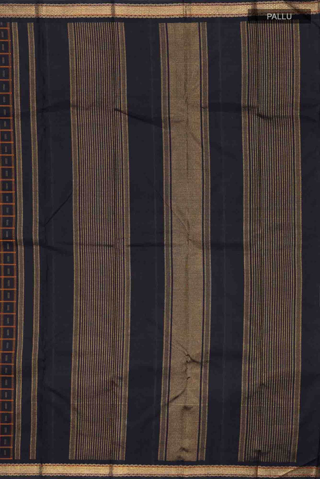 Pure Silk Pure Zari Black Kanjivaram Saree